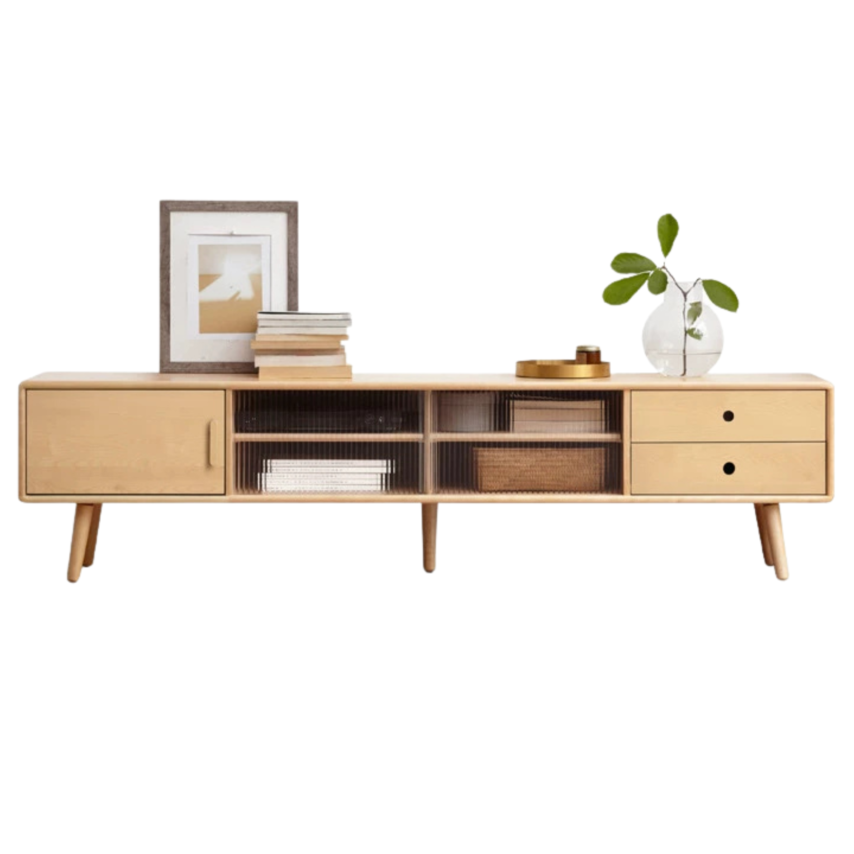 Beech solid wood TV cabinet forest- style-