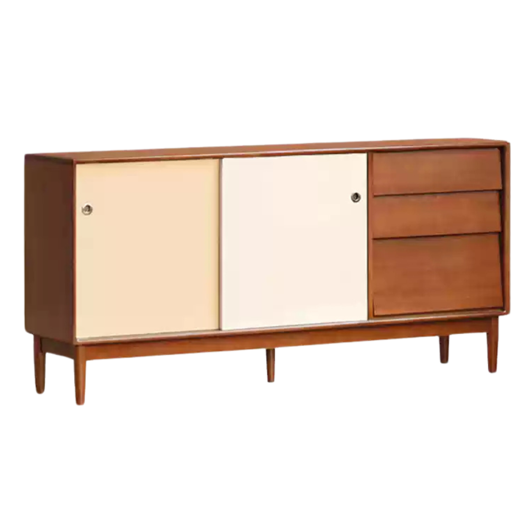 Poplar Solid Wood Retro Sideboard