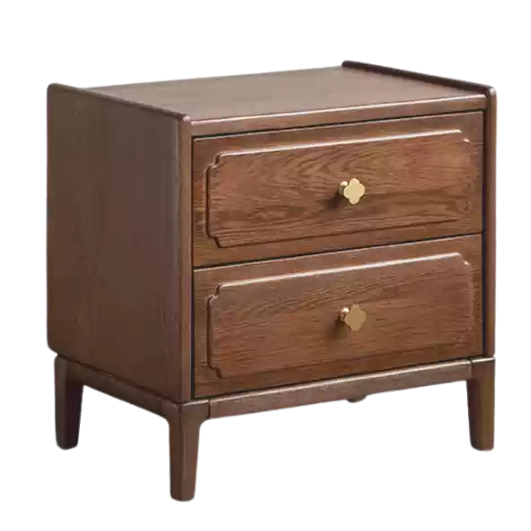 Black Walnut, Oak Solid Wood Nightstand