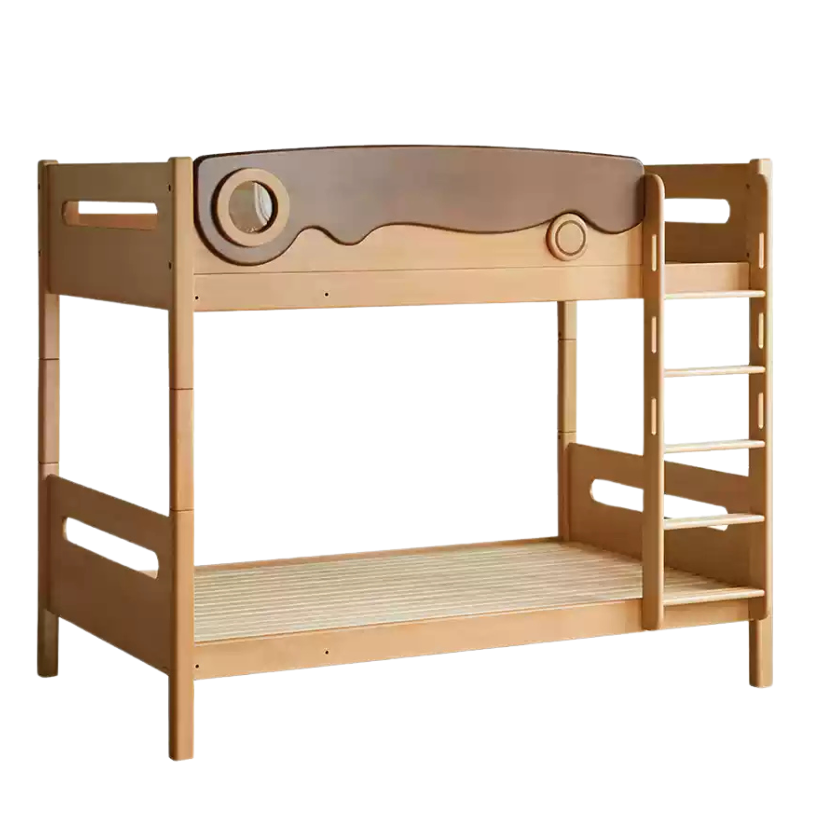 Beech solid wood with guardrails bunk bed