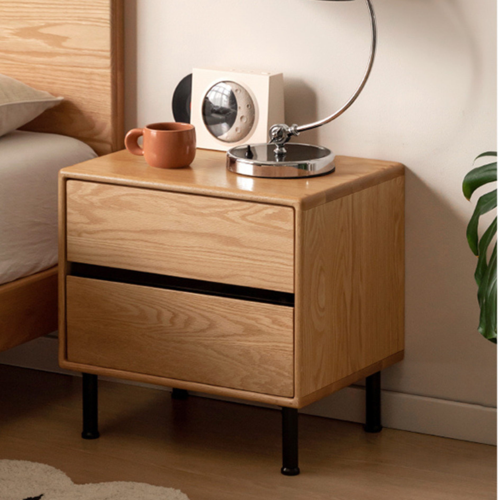 Oak Solid Wood Nightstand