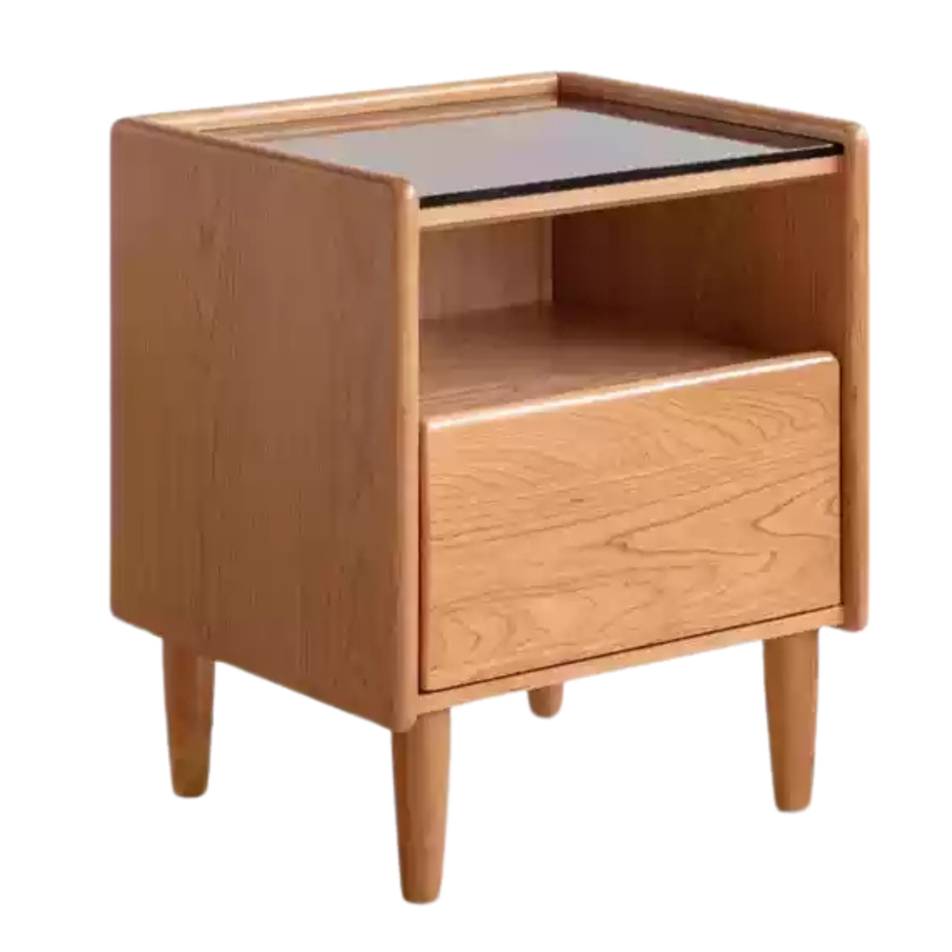 Cherry solid Wood Small Nightstand