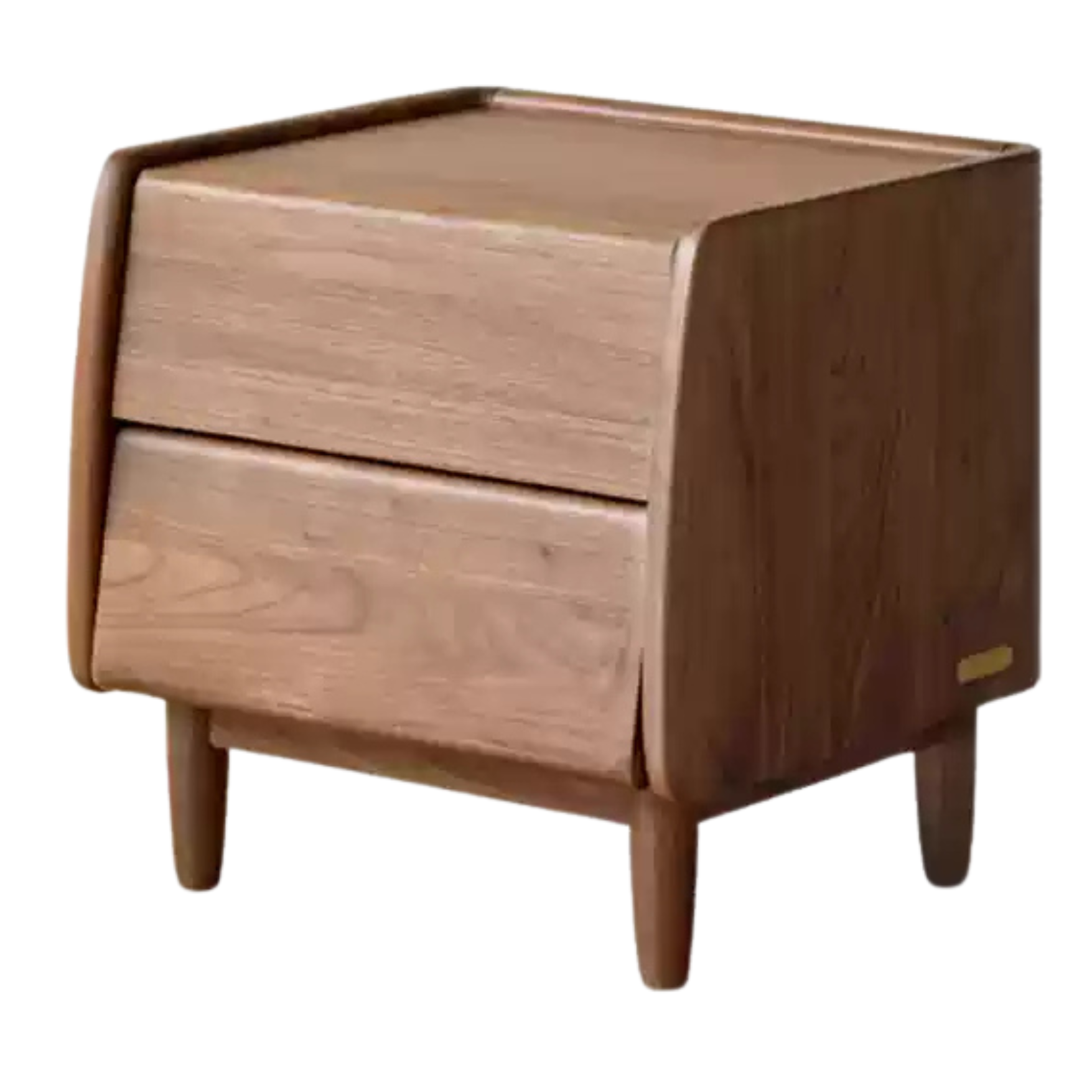 Black Walnut Solid Wood Small Nightstand