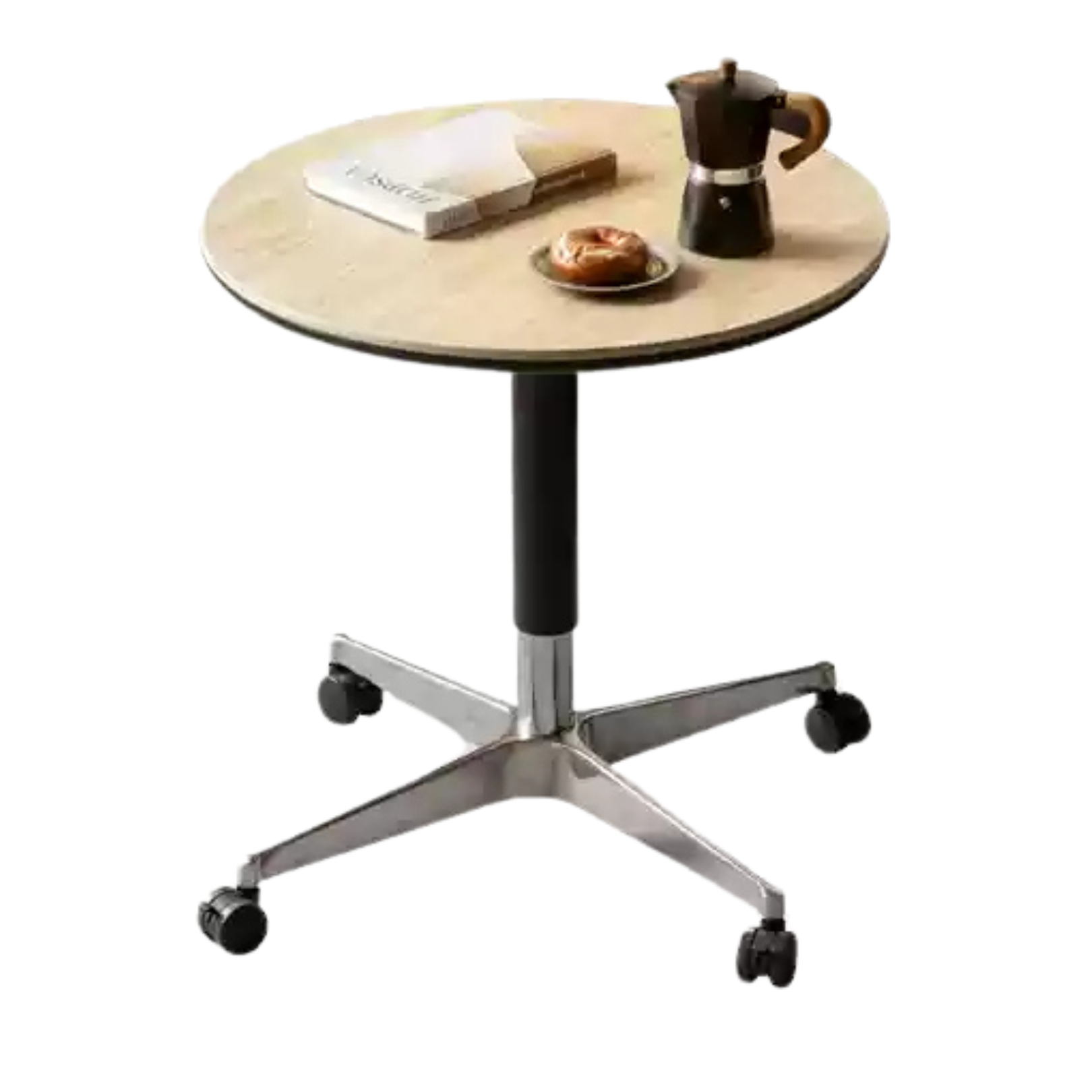 Oak Solid Wood Lifting Rock Plate Tea Table