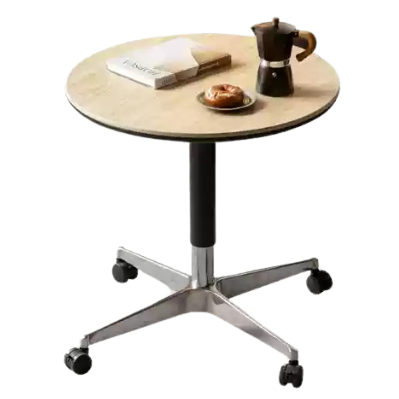 Oak Solid Wood Lifting Rock Plate Tea Table