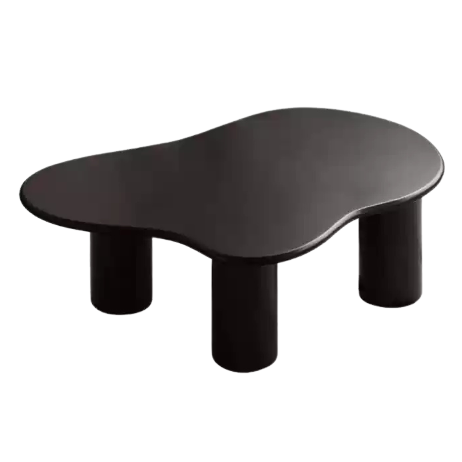 Rubber Solid Wood Black Tea Table