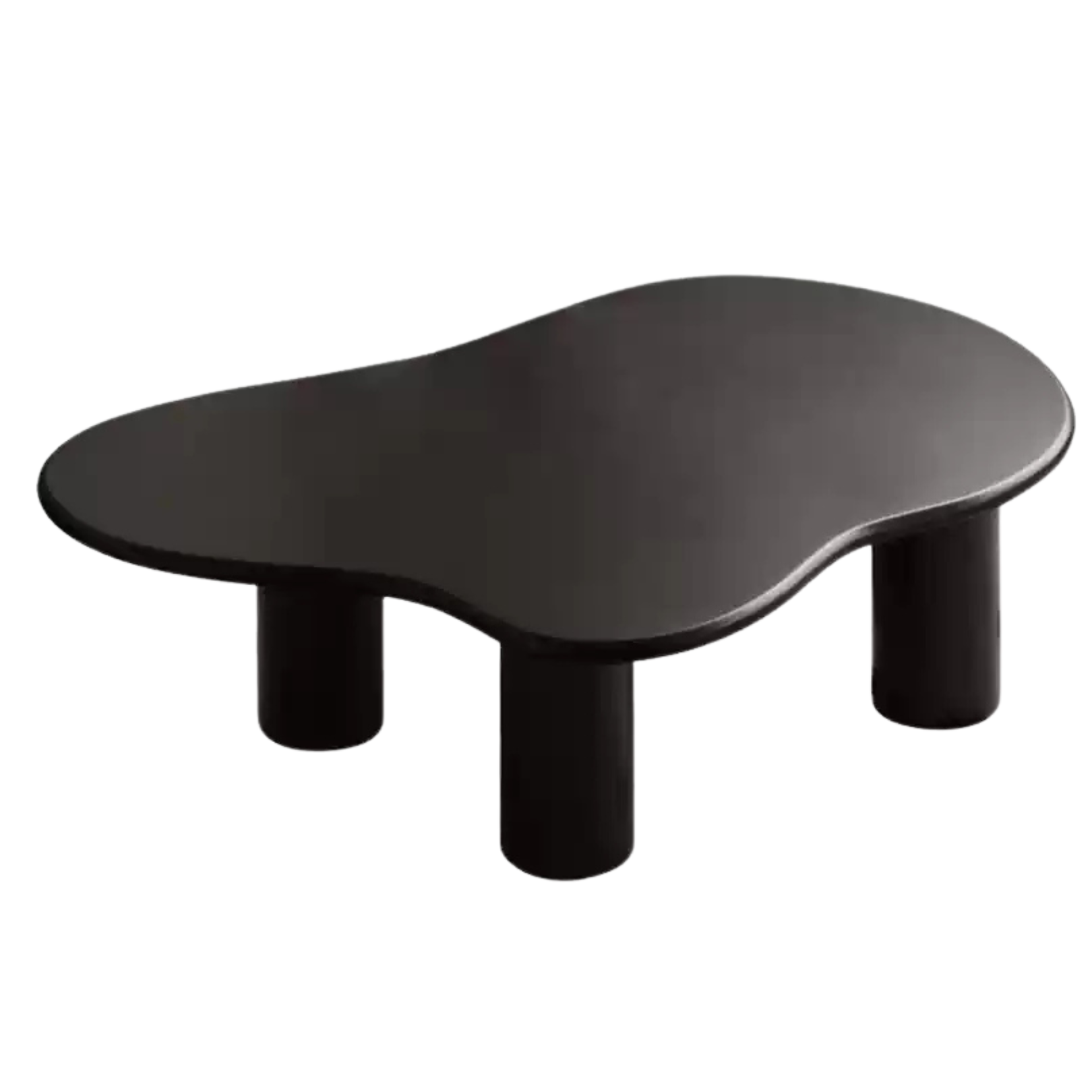 Rubber Solid Wood Black Tea Table