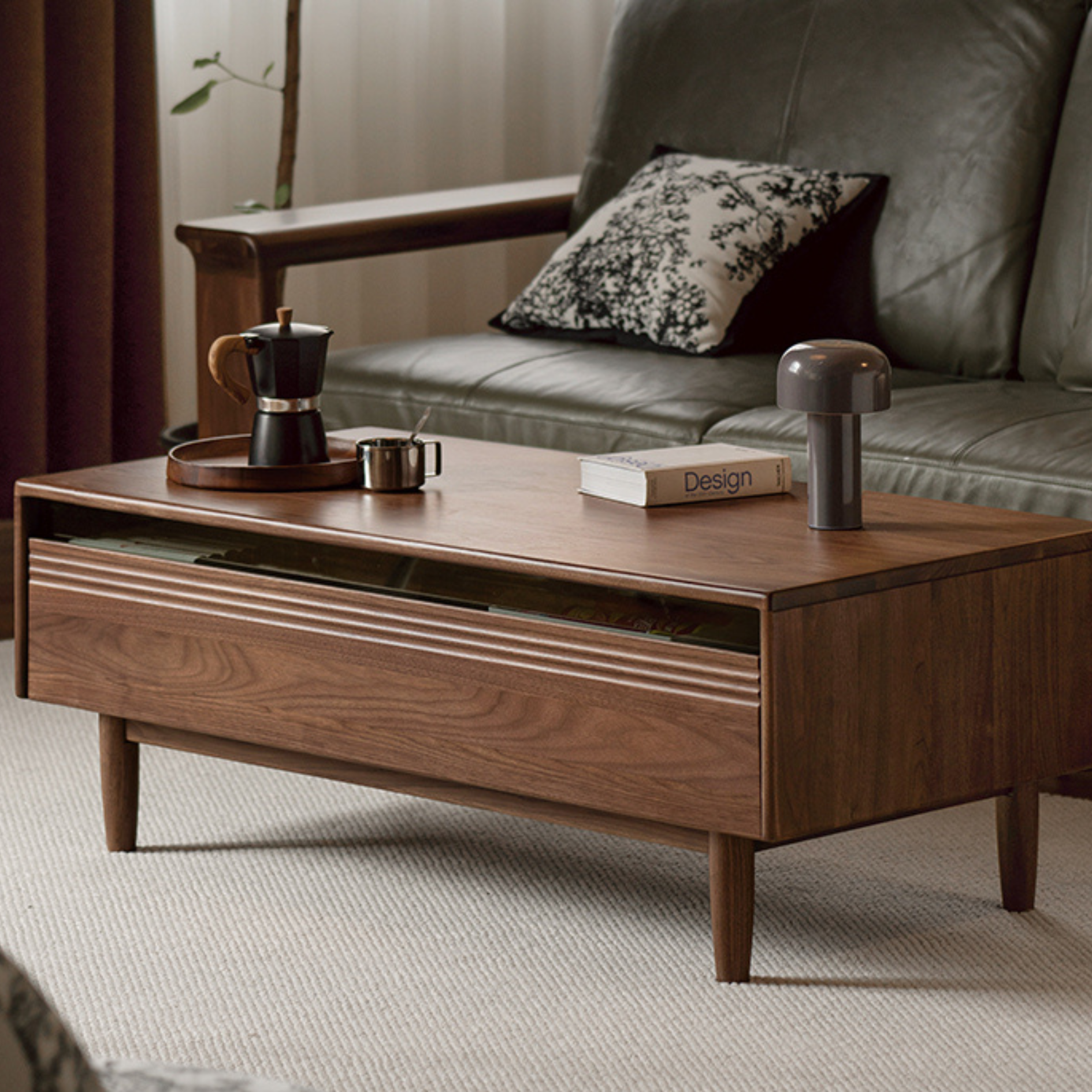 Black Walnut Solid Wood Coffee Table