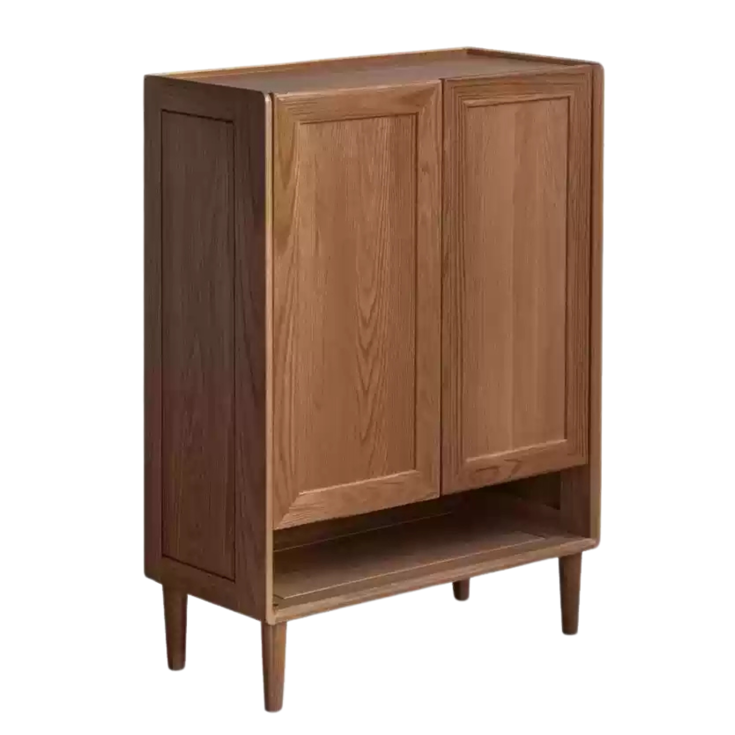 Oak solid wood large capacity shoe cabinet