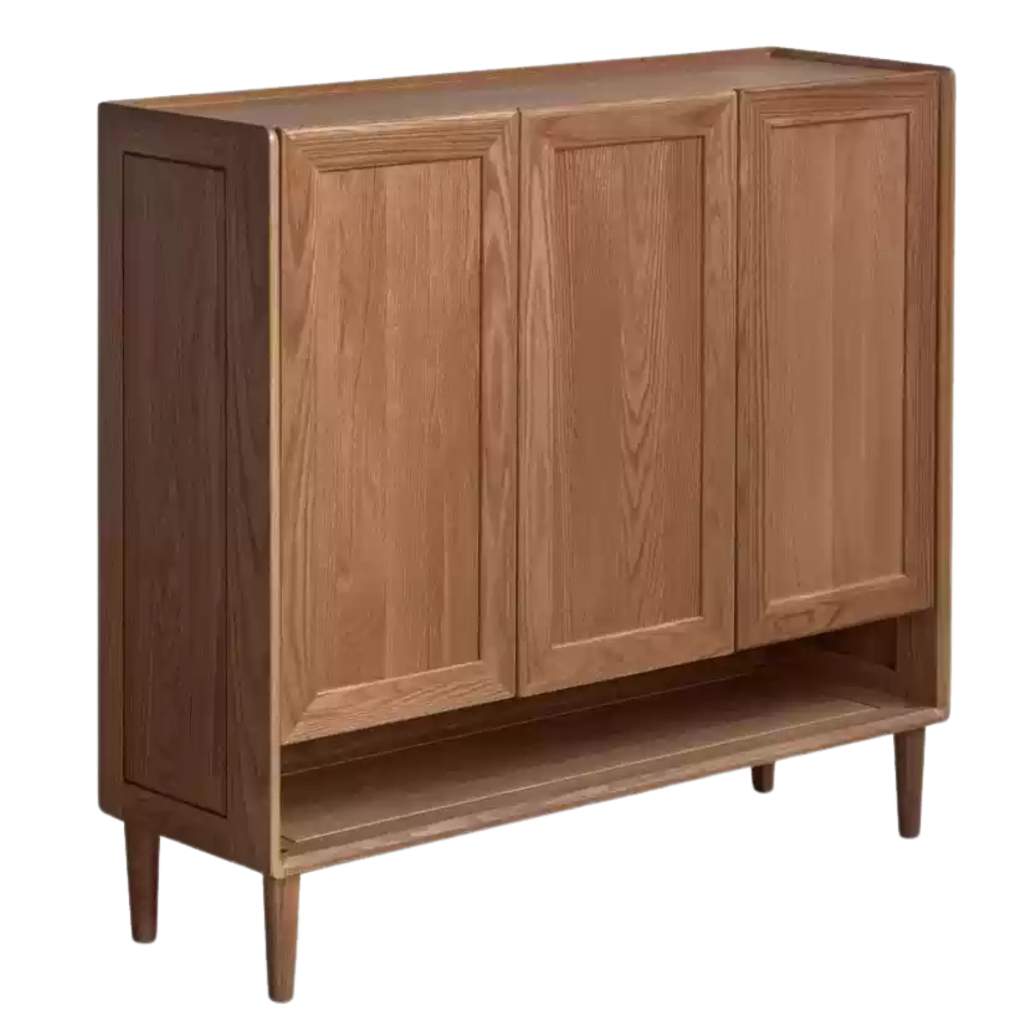 Oak solid wood large capacity shoe cabinet