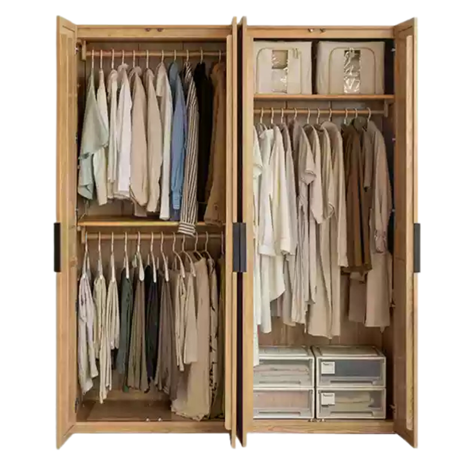 Ash Solid Wood Wardrobe Modern Simple