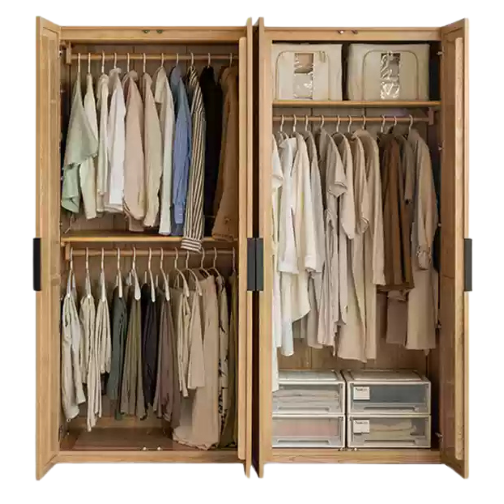 Ash Solid Wood Wardrobe Modern Simple