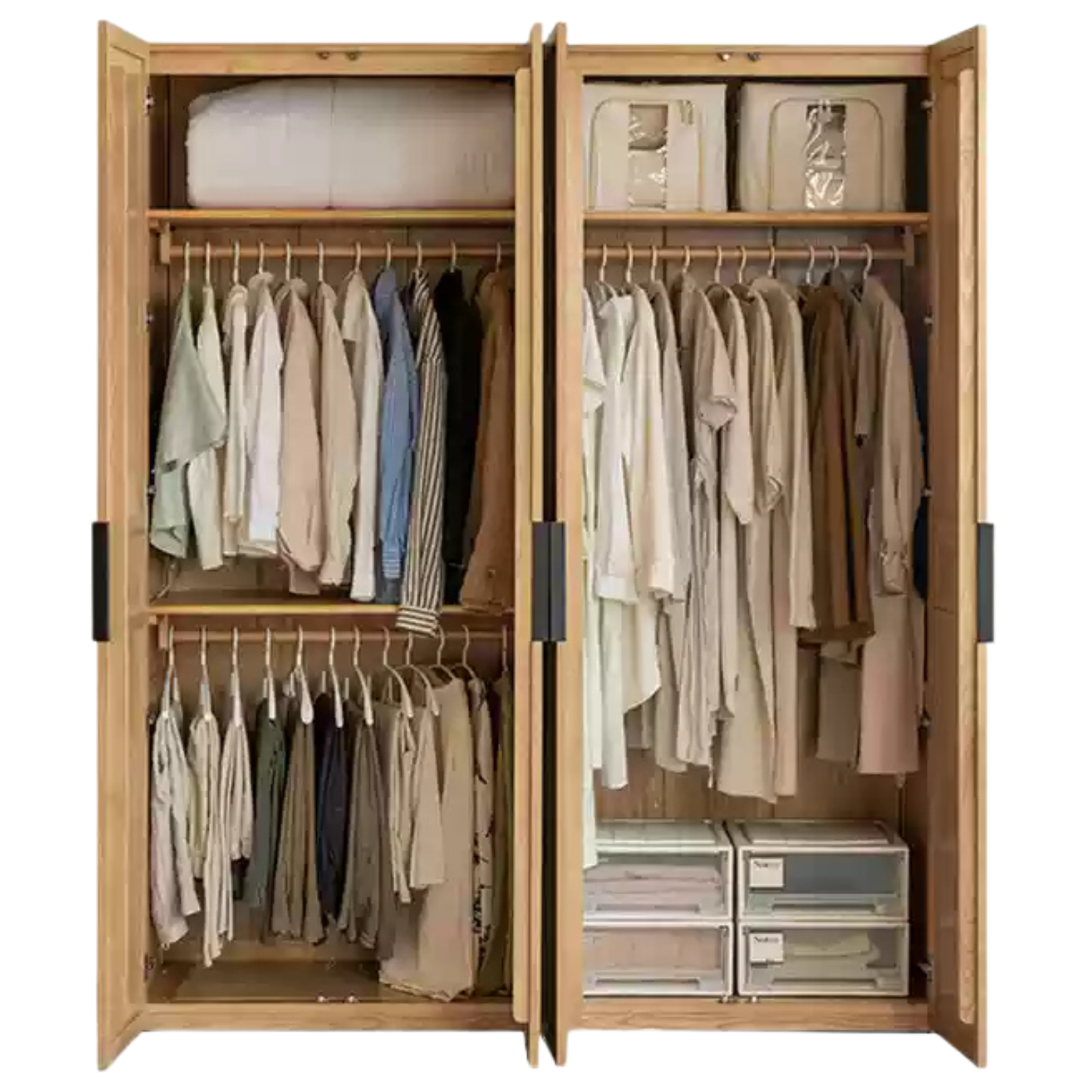 Ash Solid Wood Wardrobe Modern Simple