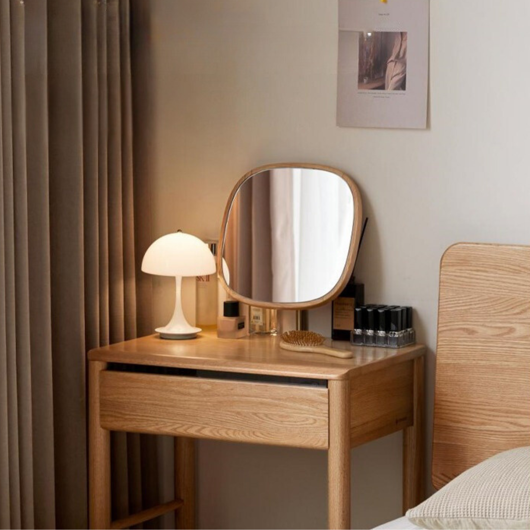 Oak Solid Wood Simple Dressing Table