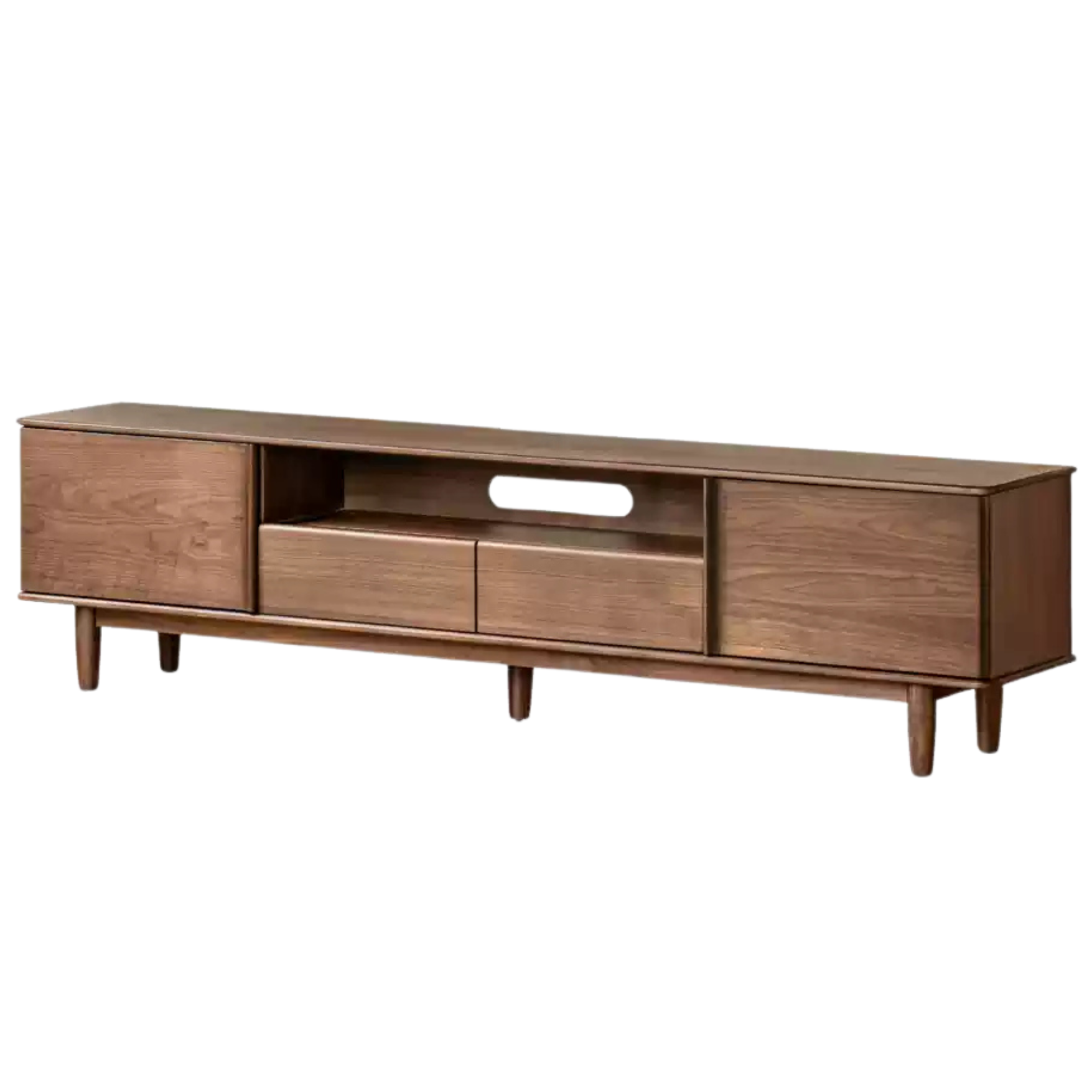 Black walnut solid wood modern simple TV cabinet