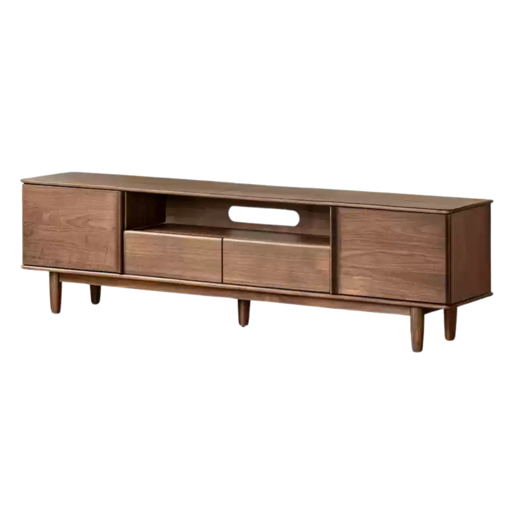 Black walnut solid wood modern simple TV cabinet