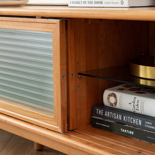 Cherry Solid Wood TV Cabinet