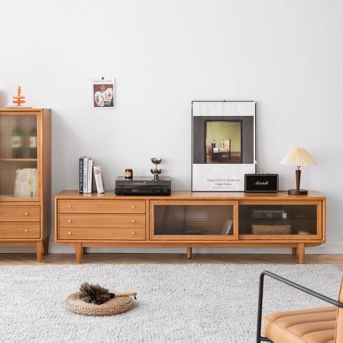 Cherry Solid Wood TV Cabinet