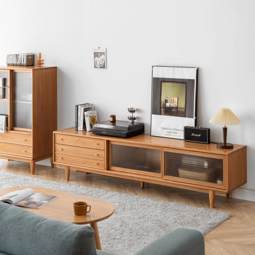Cherry Solid Wood TV Cabinet