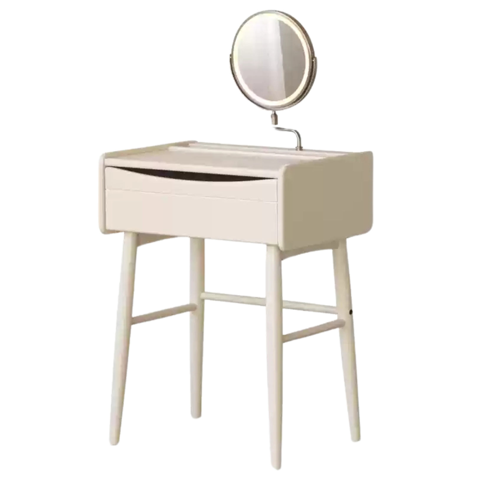 Poplar Solid Wood Small White Dressing Table