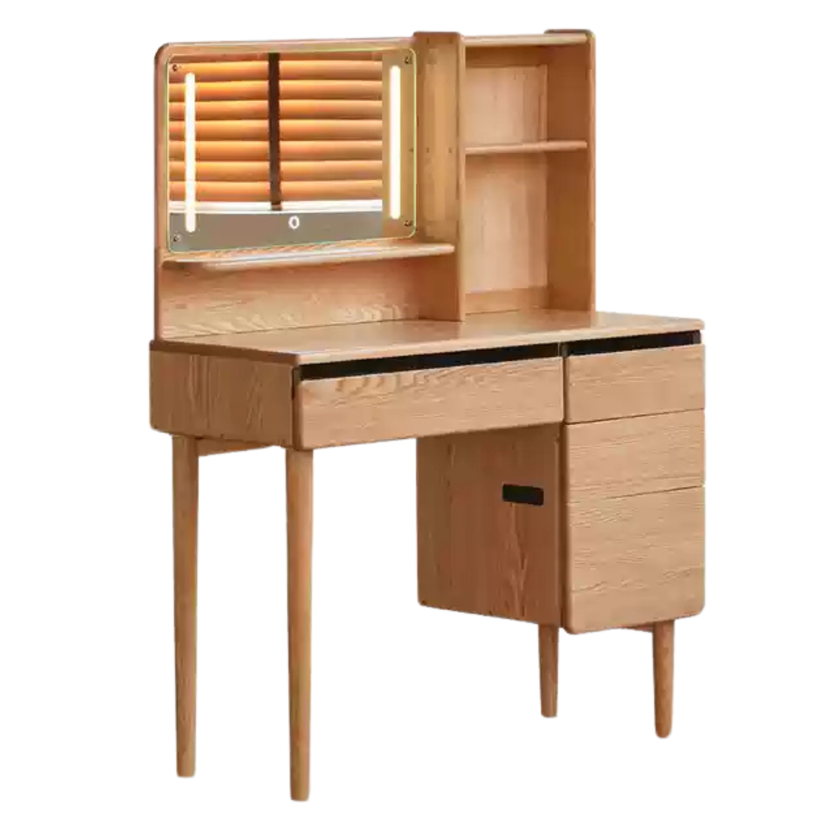 Oak Solid Wood Lighted Dressing Table
