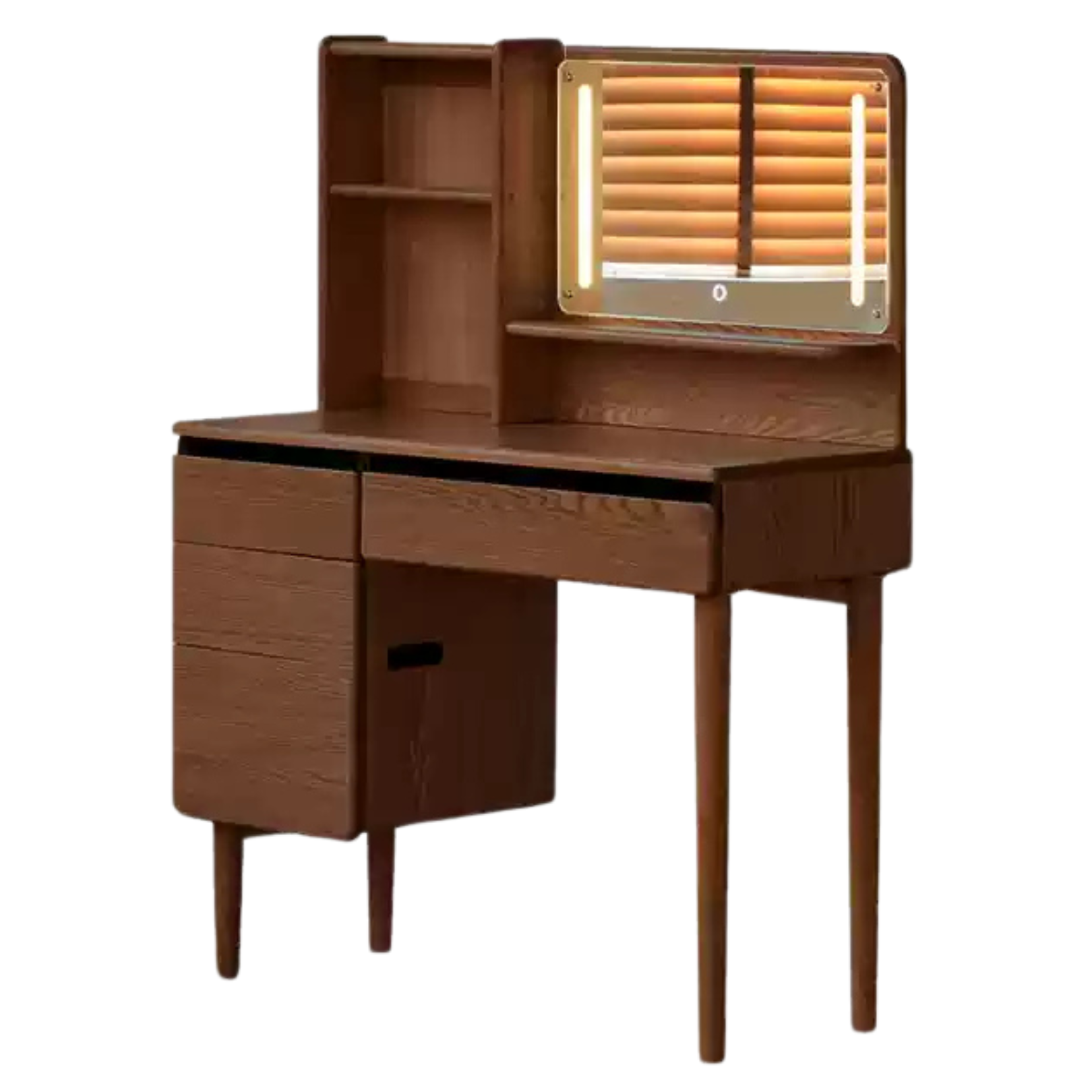 Oak Solid Wood Lighted Dressing Table