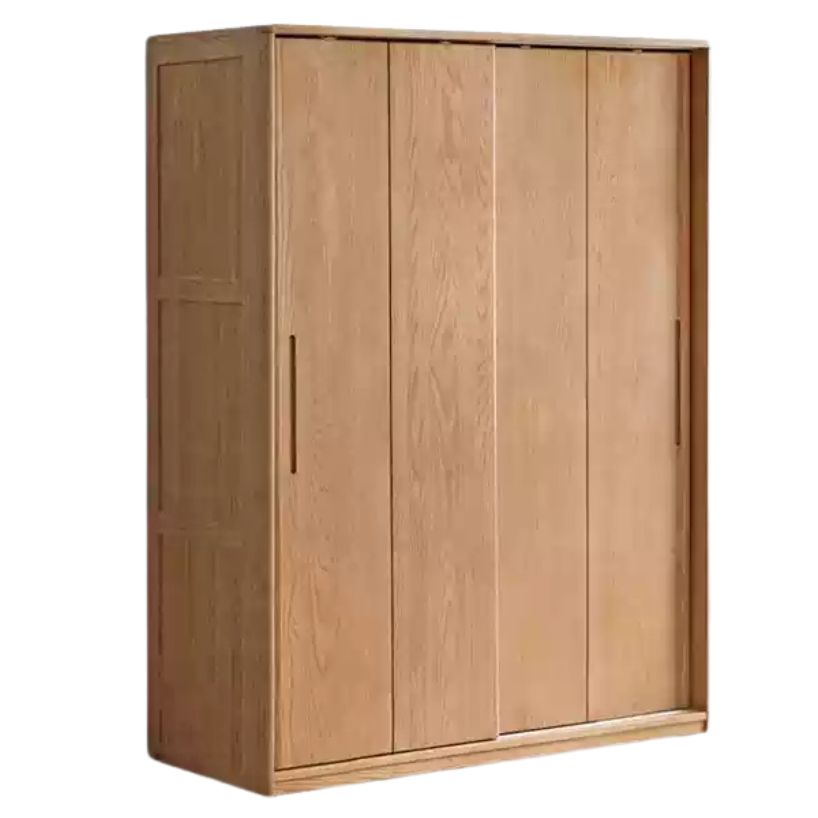 Ash Solid Wood Sliding Door Wardrobe