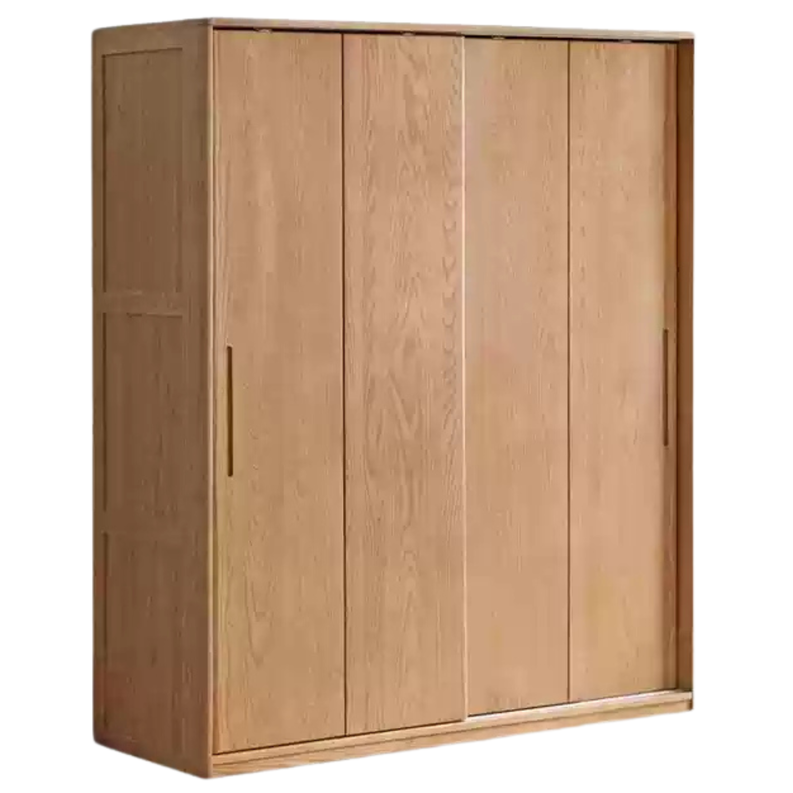 Ash Solid Wood Sliding Door Wardrobe