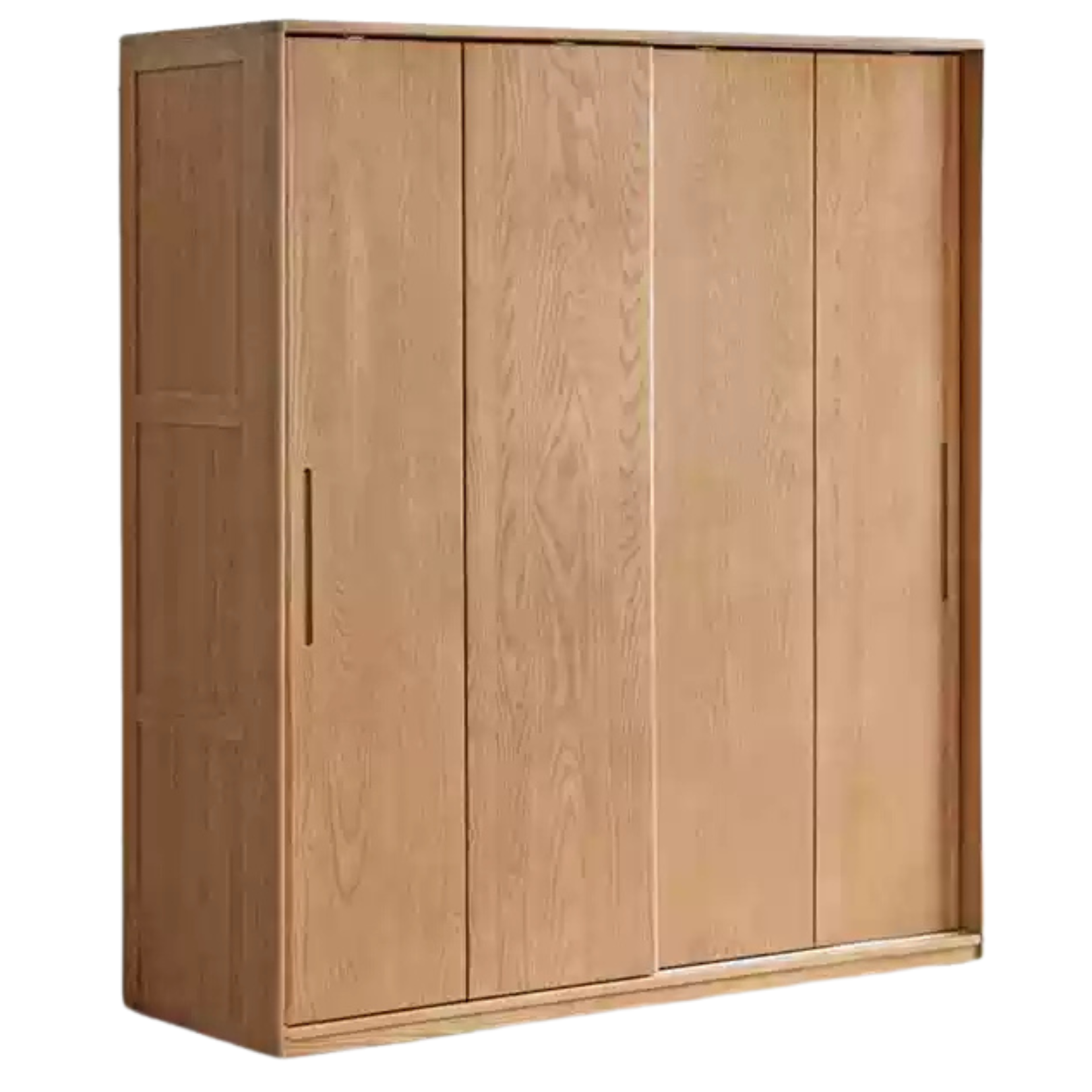 Ash Solid Wood Sliding Door Wardrobe