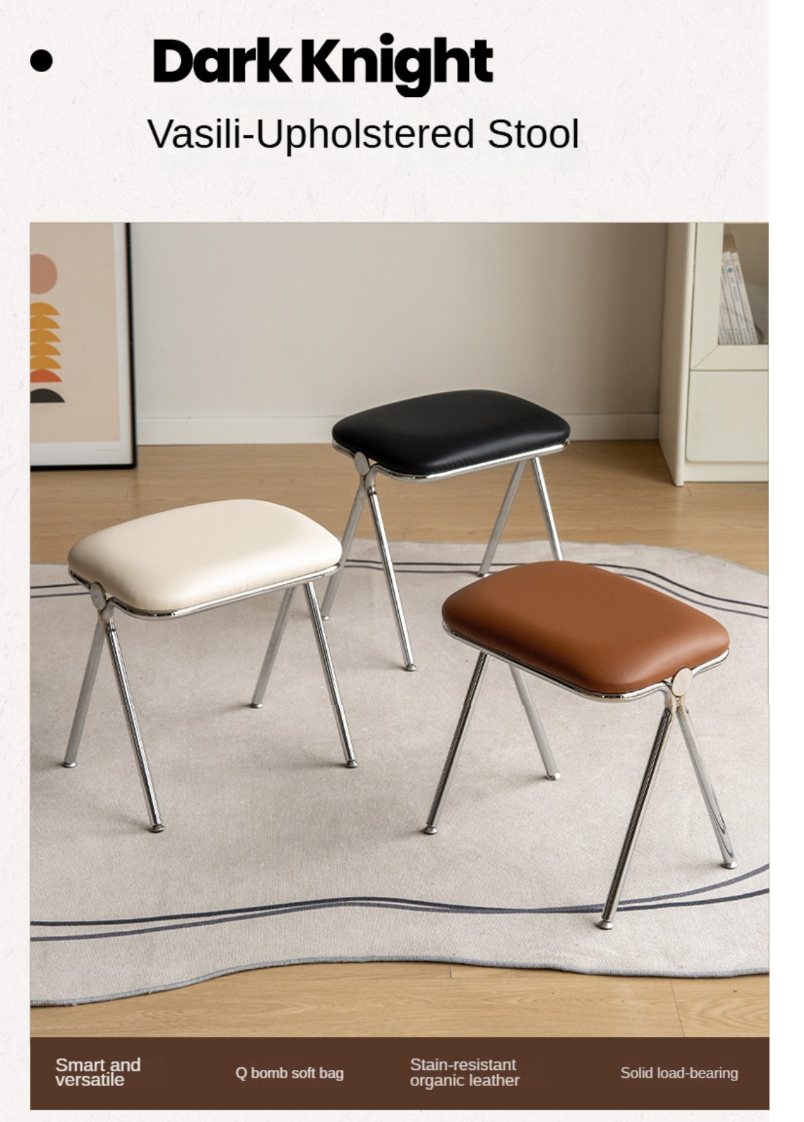 Soft Bag Square Makeup Stool