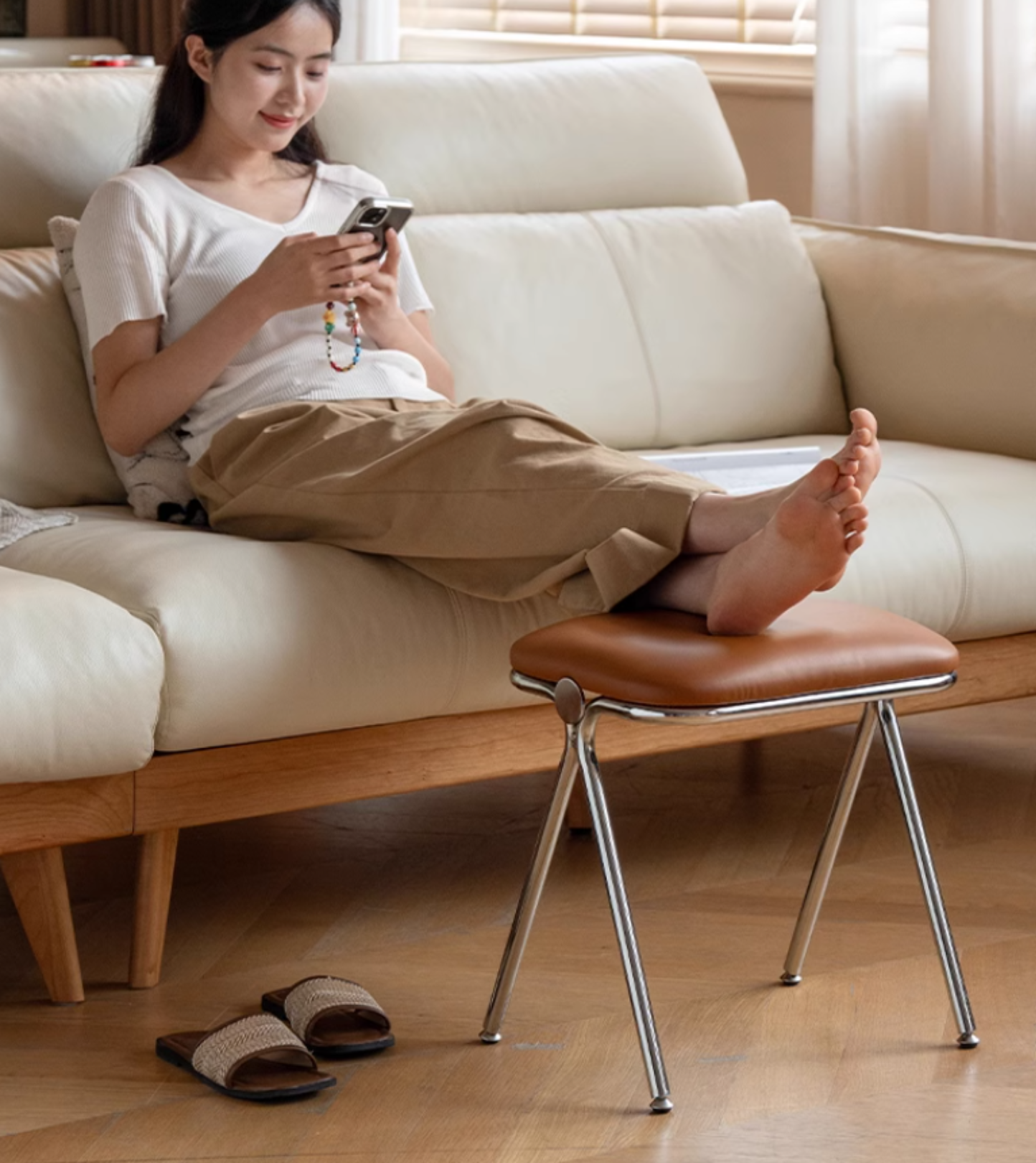 Soft Bag Square Makeup Stool