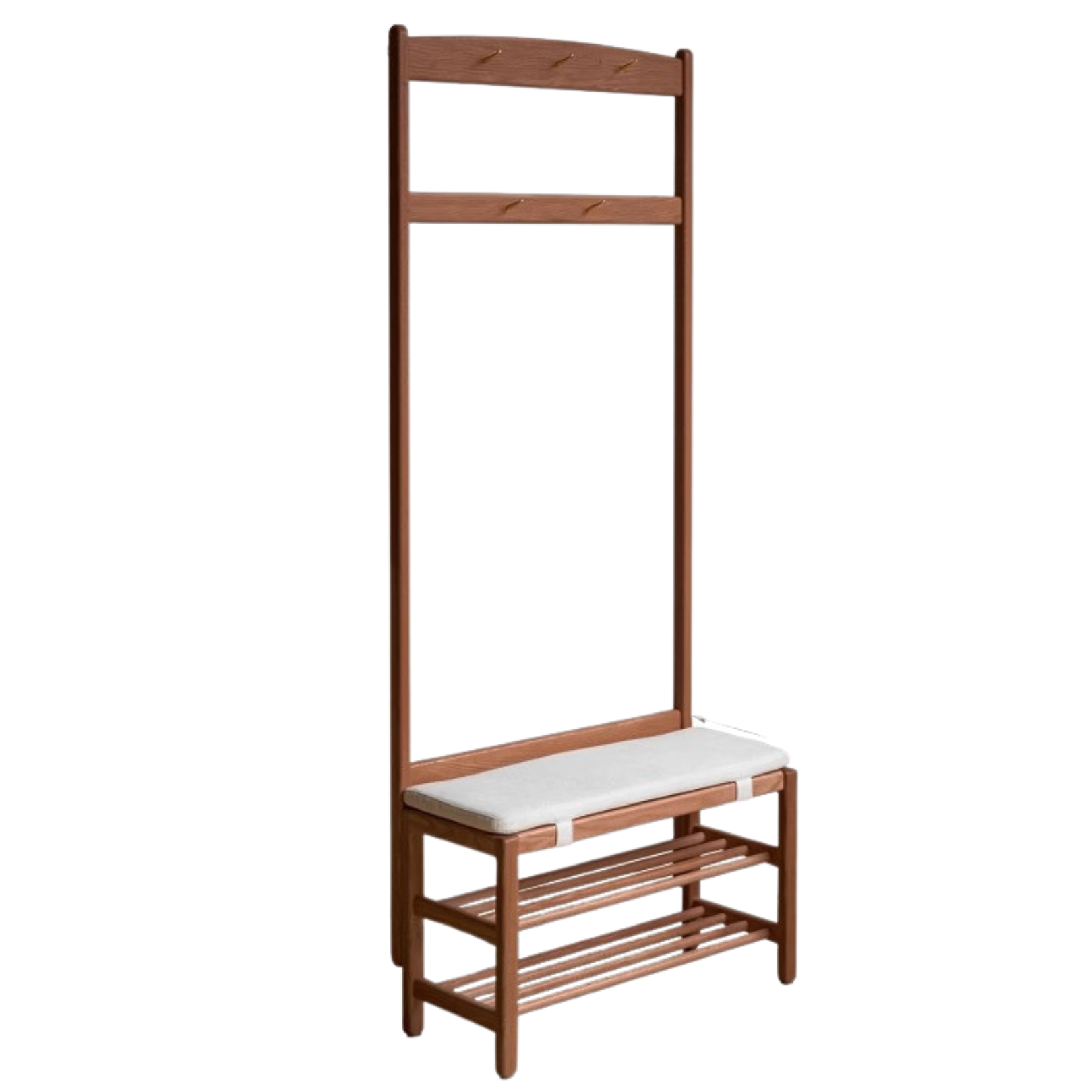 Oak Solid Wood Shoe Stool Hanger Entrance Partition