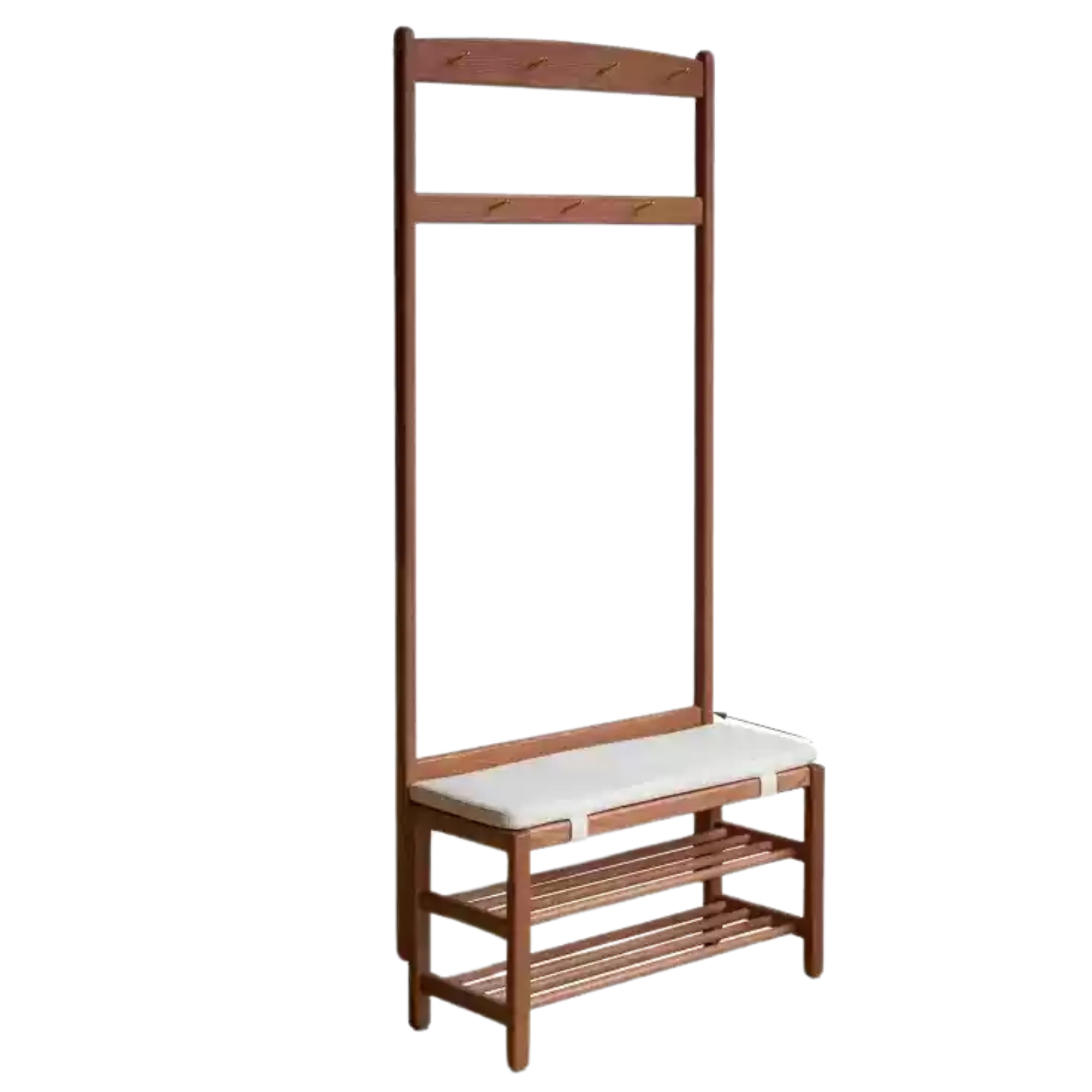 Oak Solid Wood Shoe Stool Hanger Entrance Partition