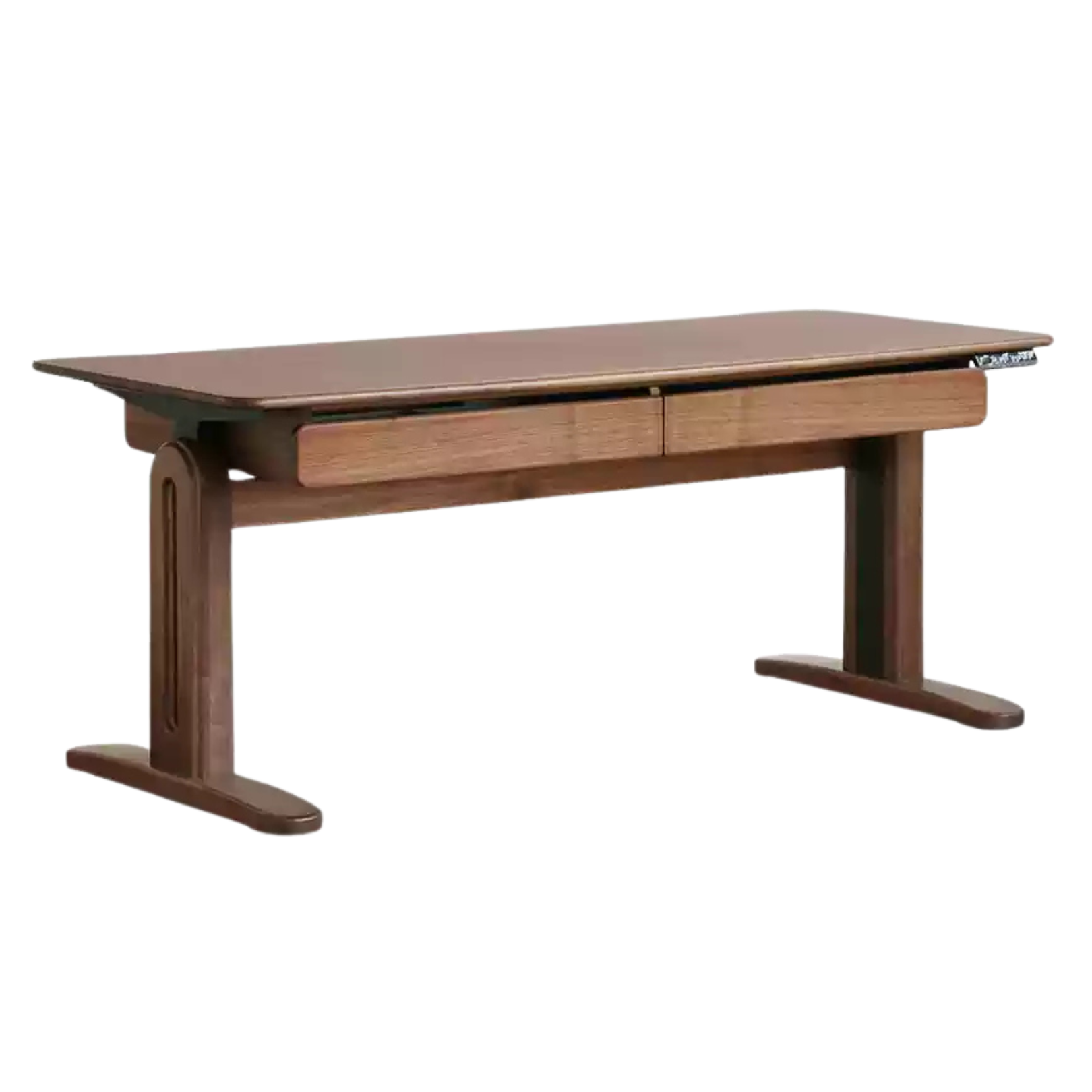 Black Walnut Solid Wood Electric Lift Desk