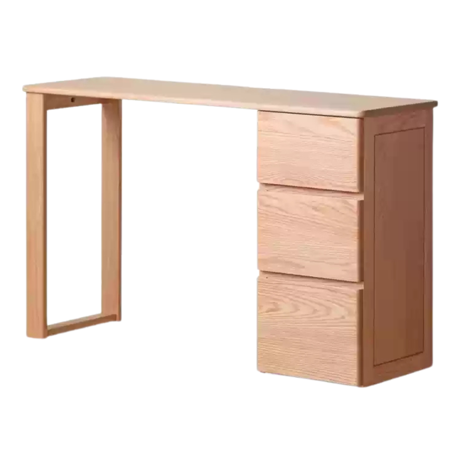 Oak solid wood double computer table with drawer