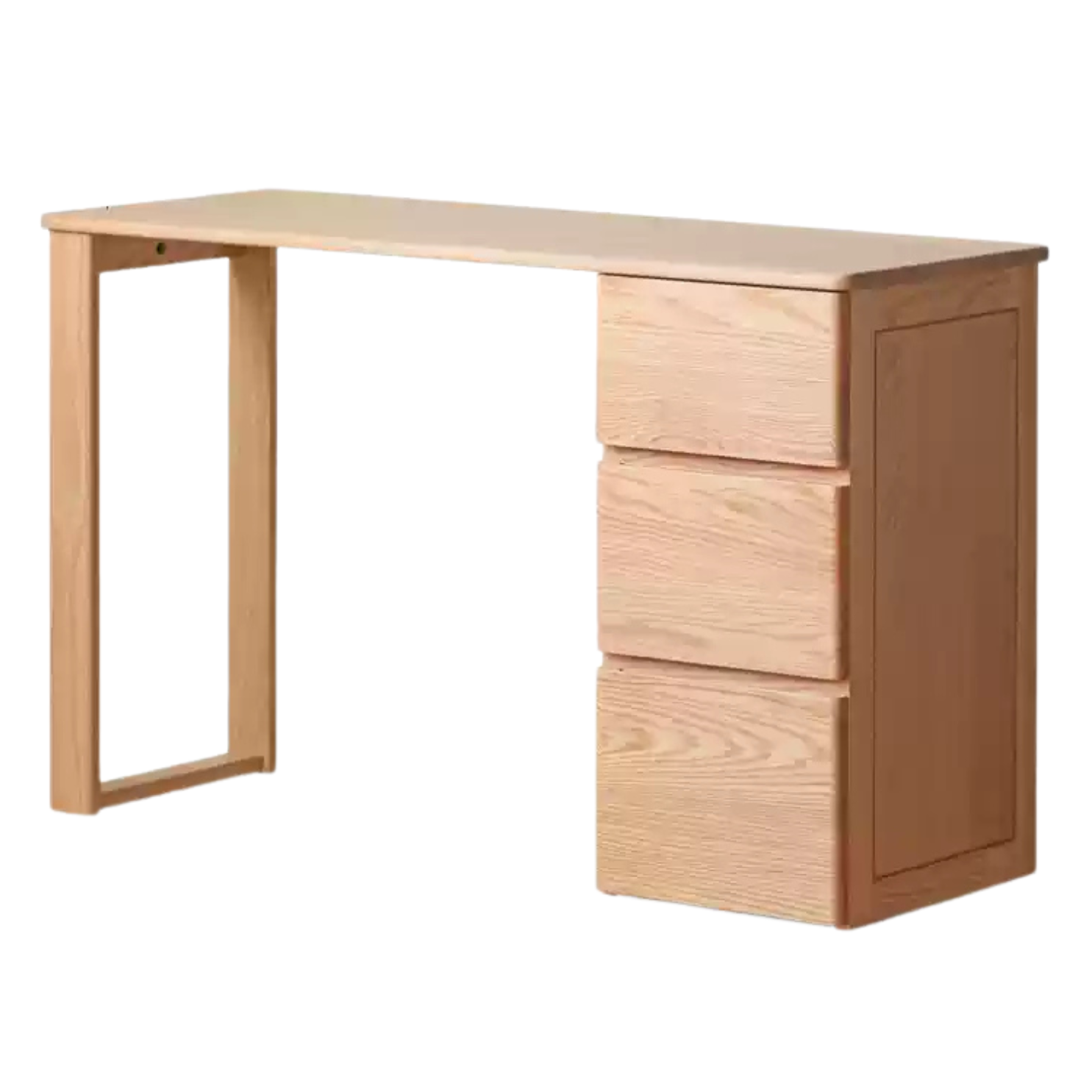 Oak solid wood double computer table with drawer