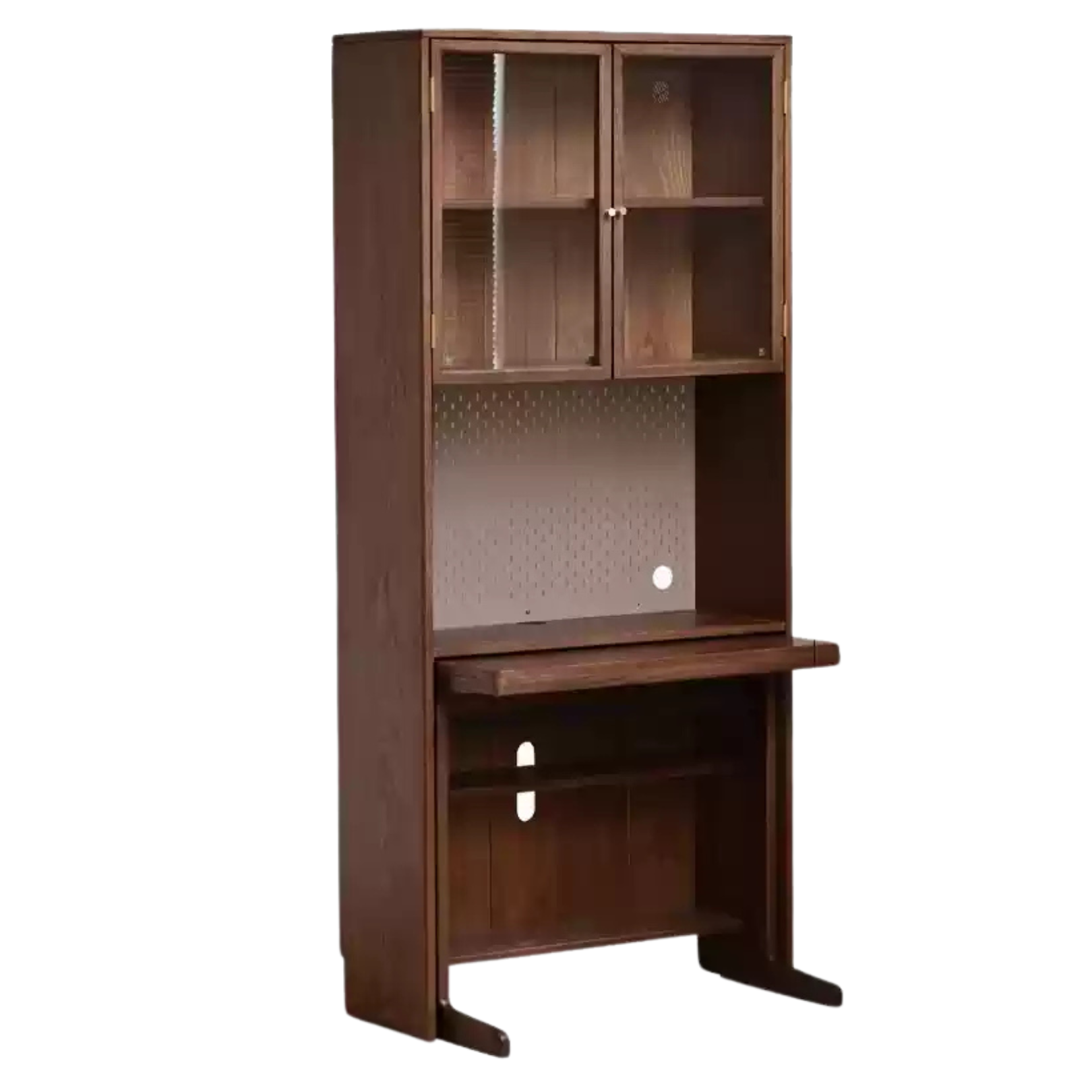 Oak, Black Walnut Solid Wood Desk Bookshelf Computer Desk Study Table