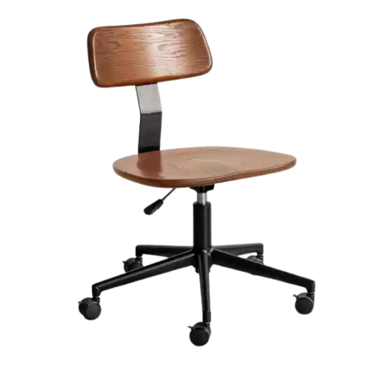 Oak Solid Wood Modern Simple Lift Computer Rotatable Chair