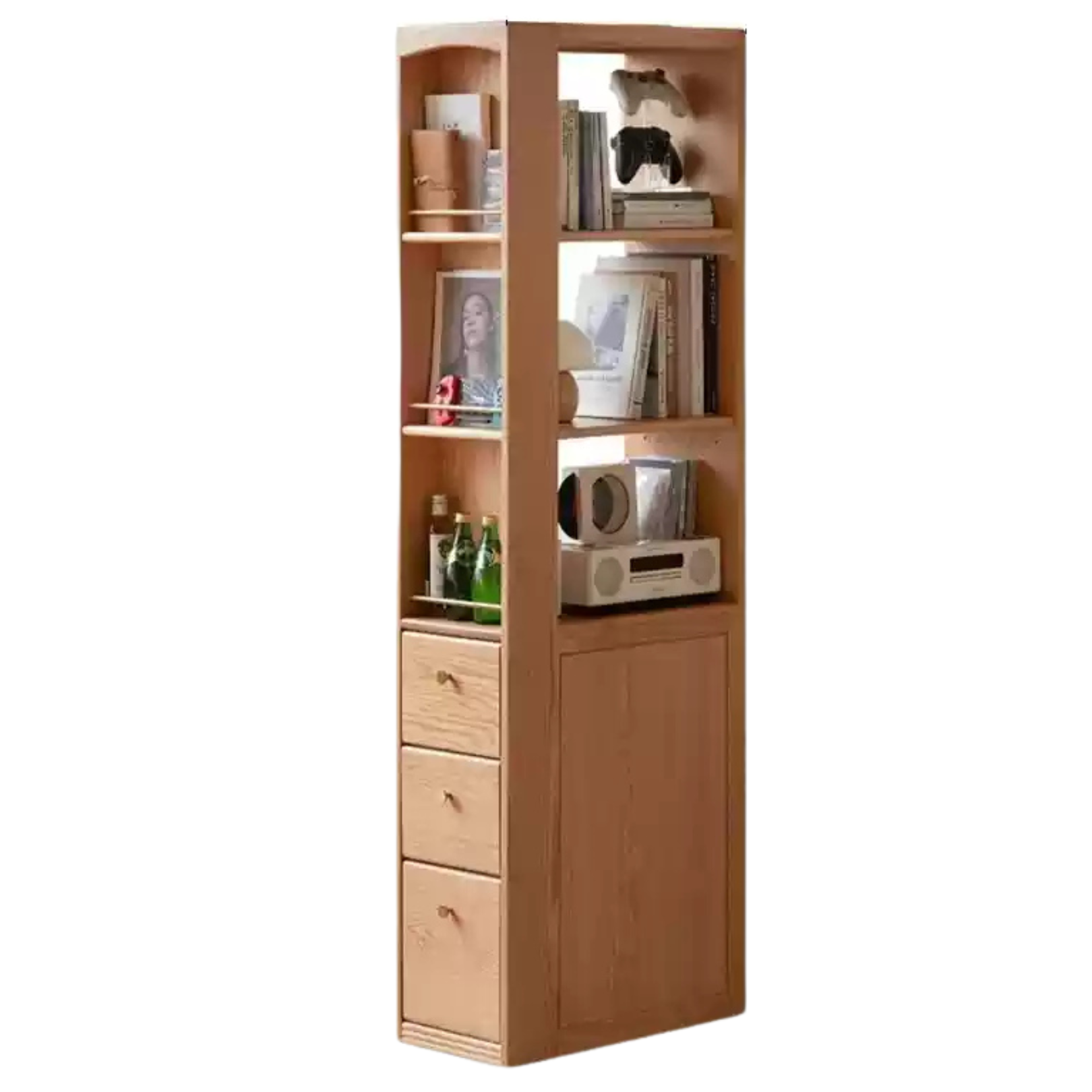 Oak Solid Wood Study Modern Bookcase