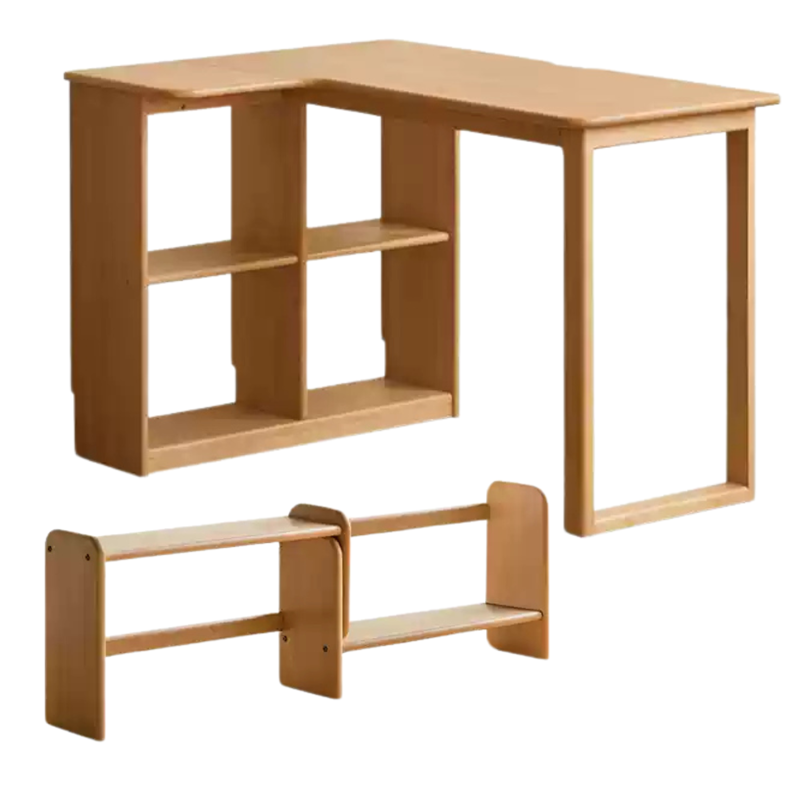 Beech solid wood children's corner desk