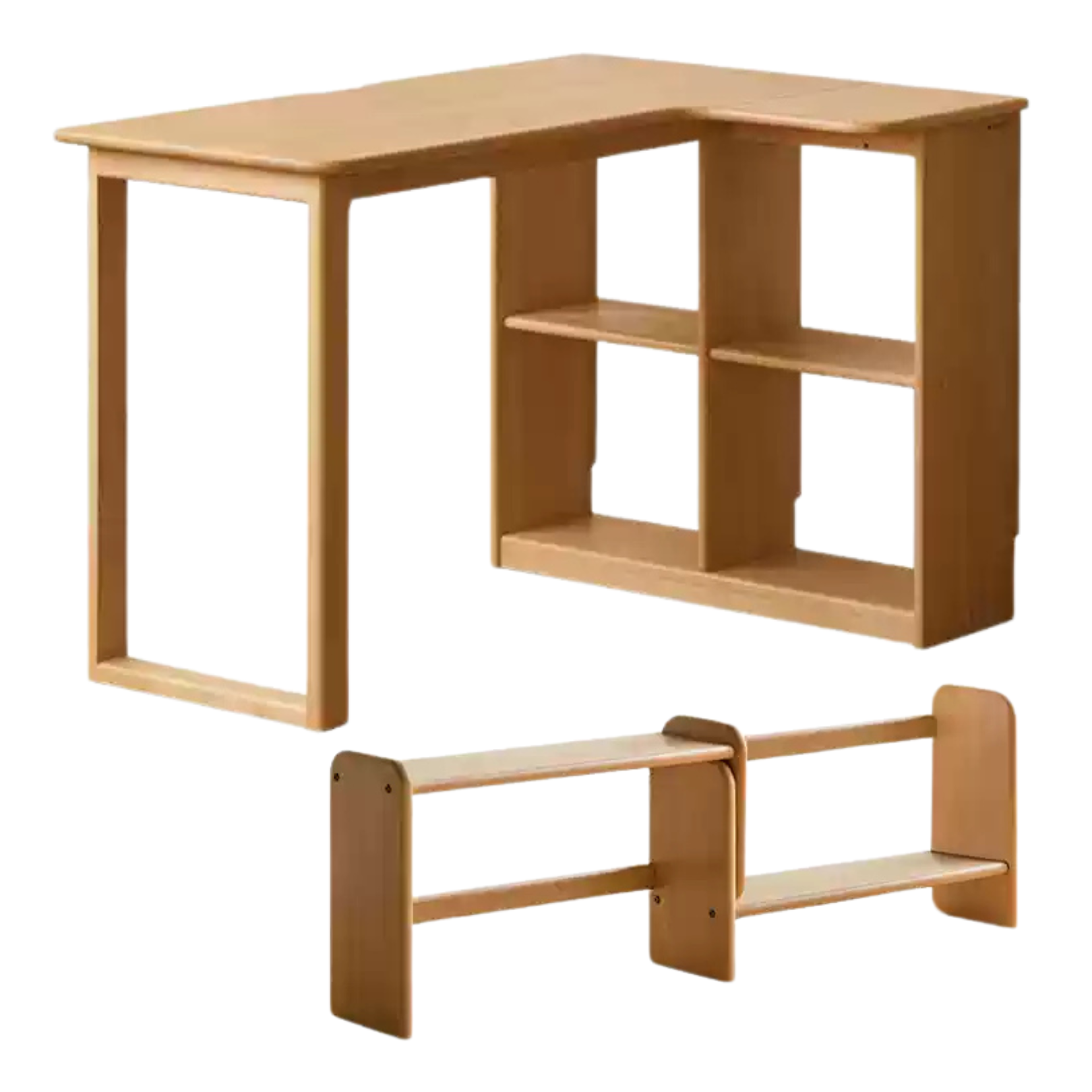 Beech solid wood children's corner desk