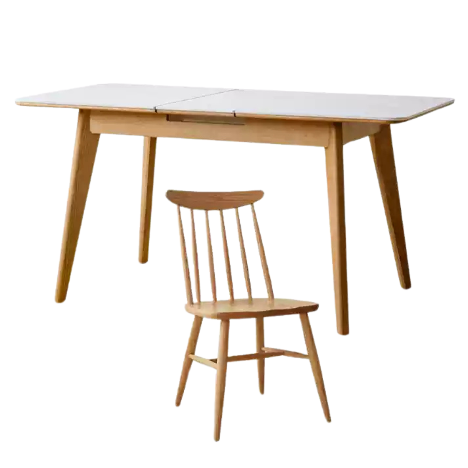 Ash, Cherry, Oak Solid Wood Rock Retractable Rectangular Table