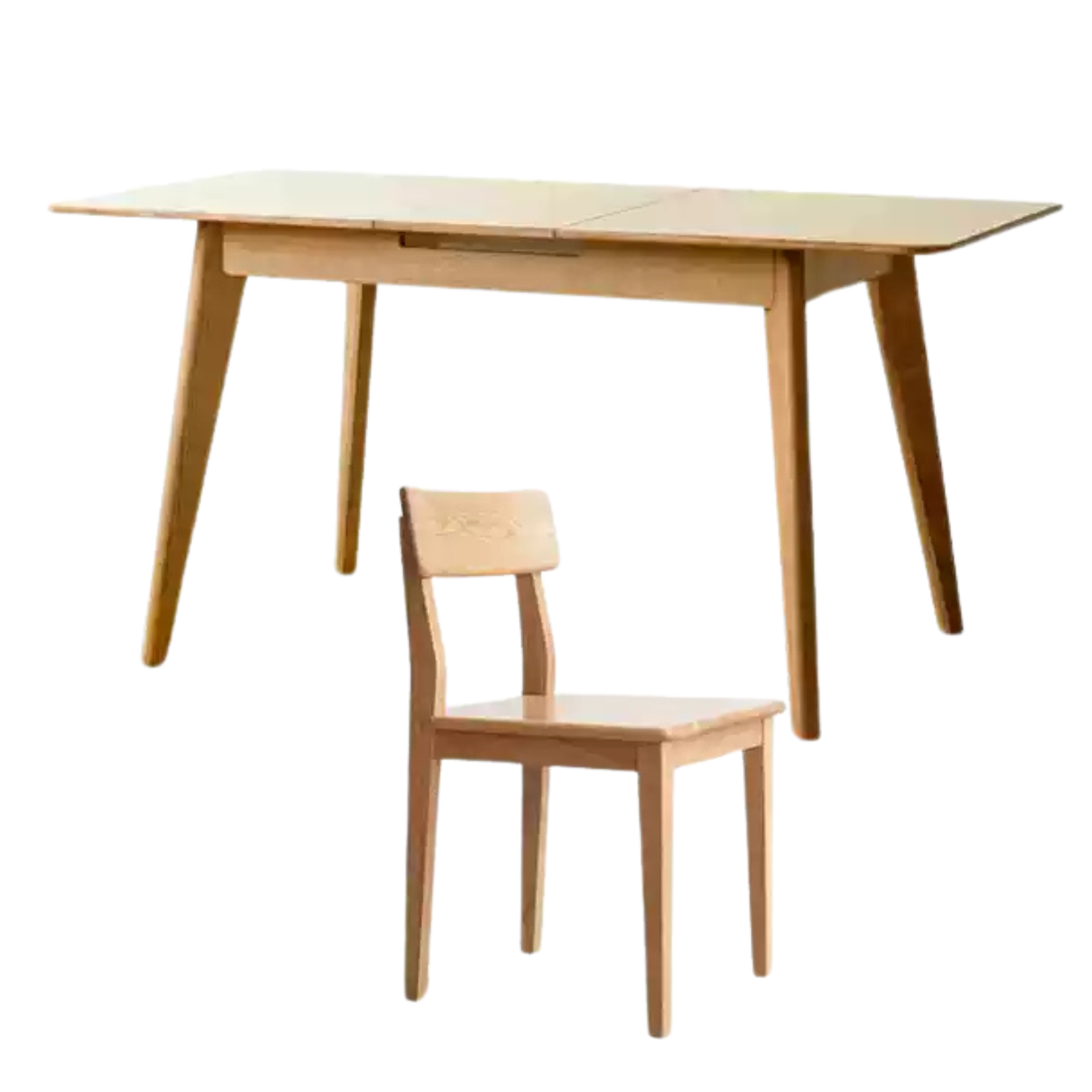 Ash, Cherry, Oak Solid Wood Rock Retractable Rectangular Table