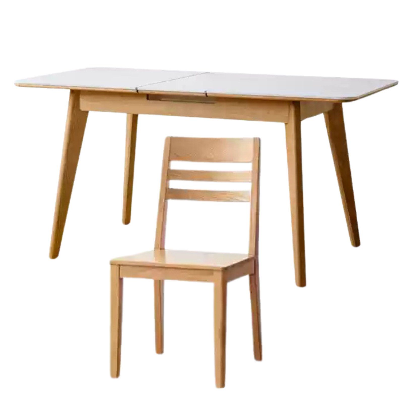 Ash, Cherry, Oak Solid Wood Rock Retractable Rectangular Table