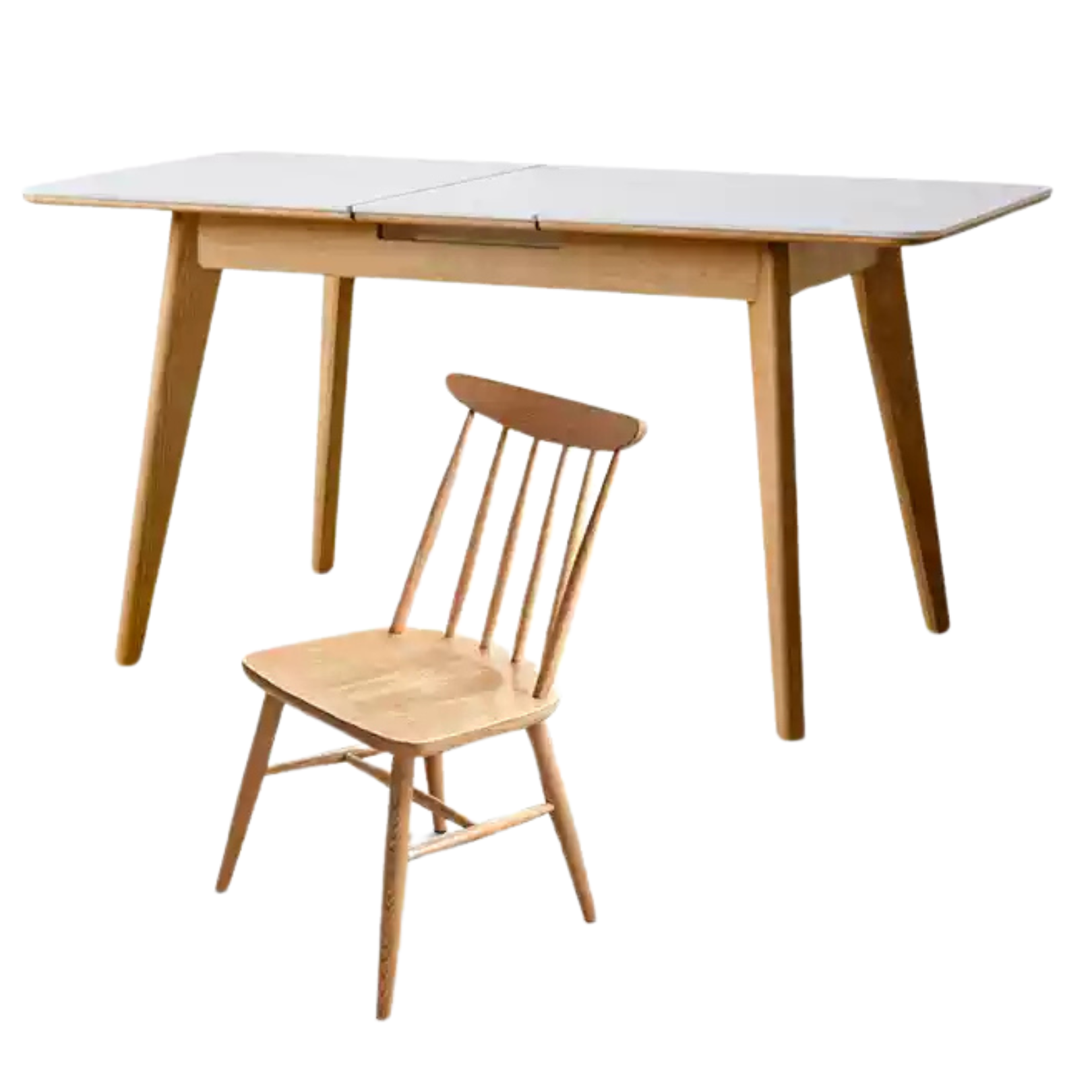 Ash, Cherry, Oak Solid Wood Rock Retractable Rectangular Table