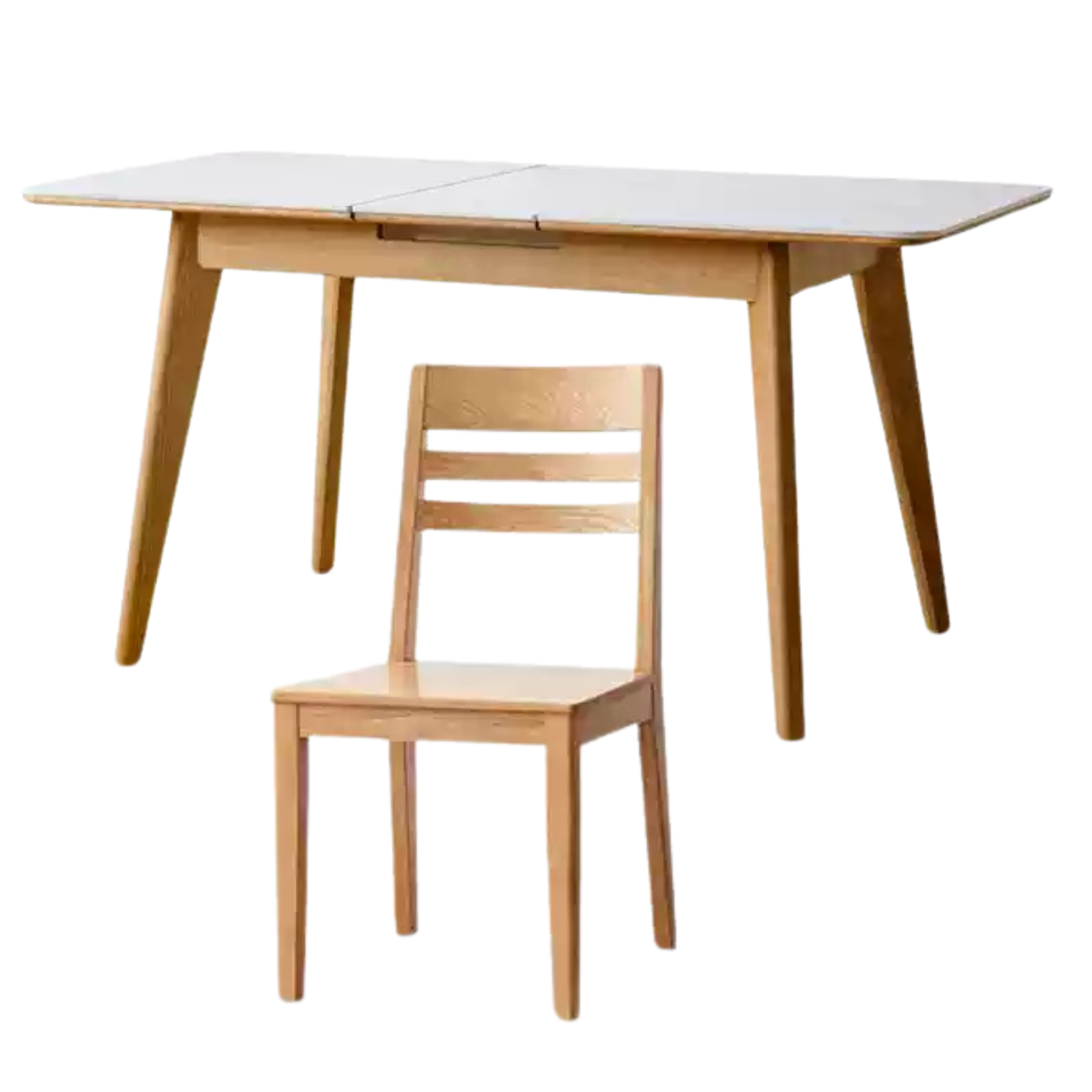 Ash, Cherry, Oak Solid Wood Rock Retractable Rectangular Table