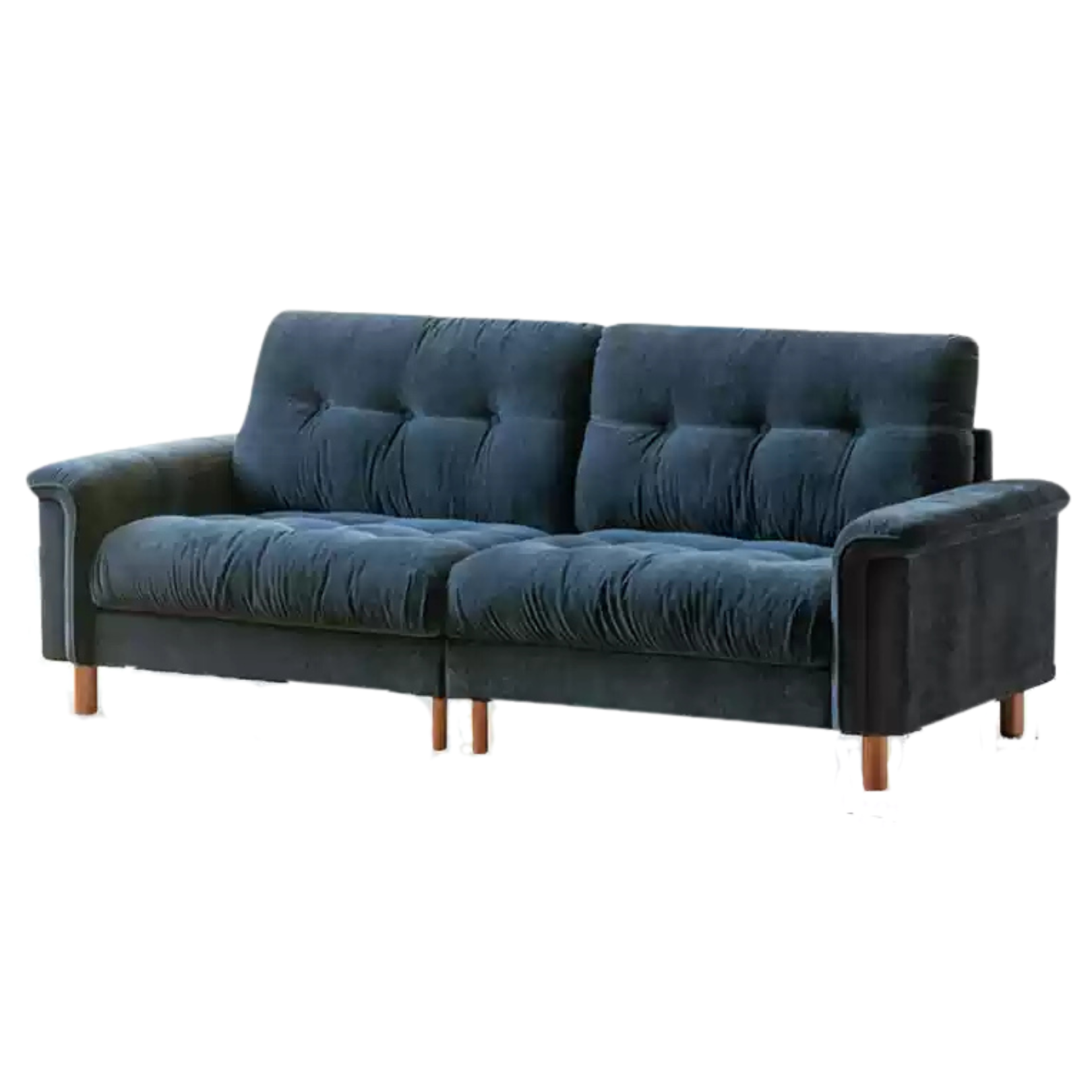 Fabric Chenille High Back Sofa Retro