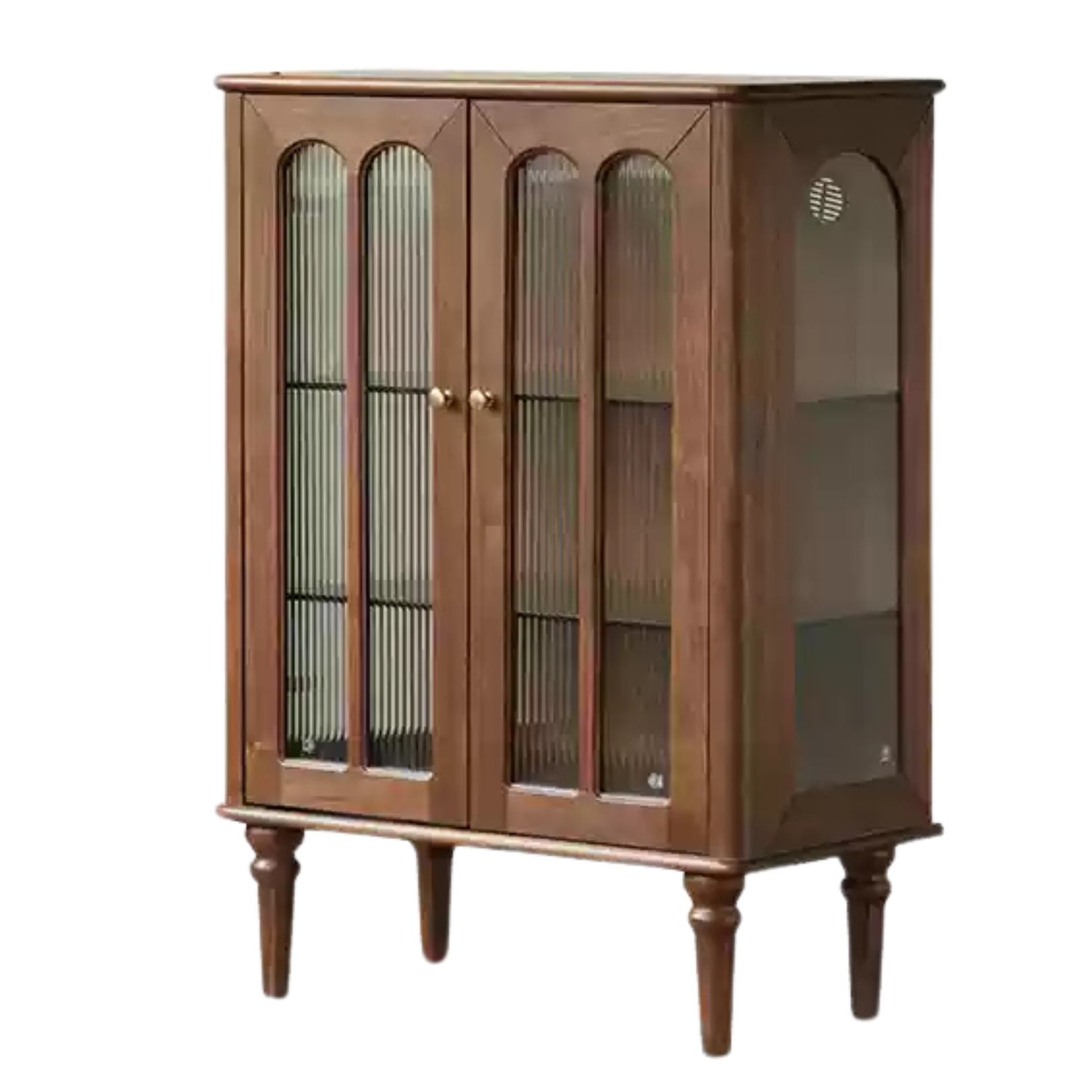 Black Walnut Solid Wood Retro Side Cabinet