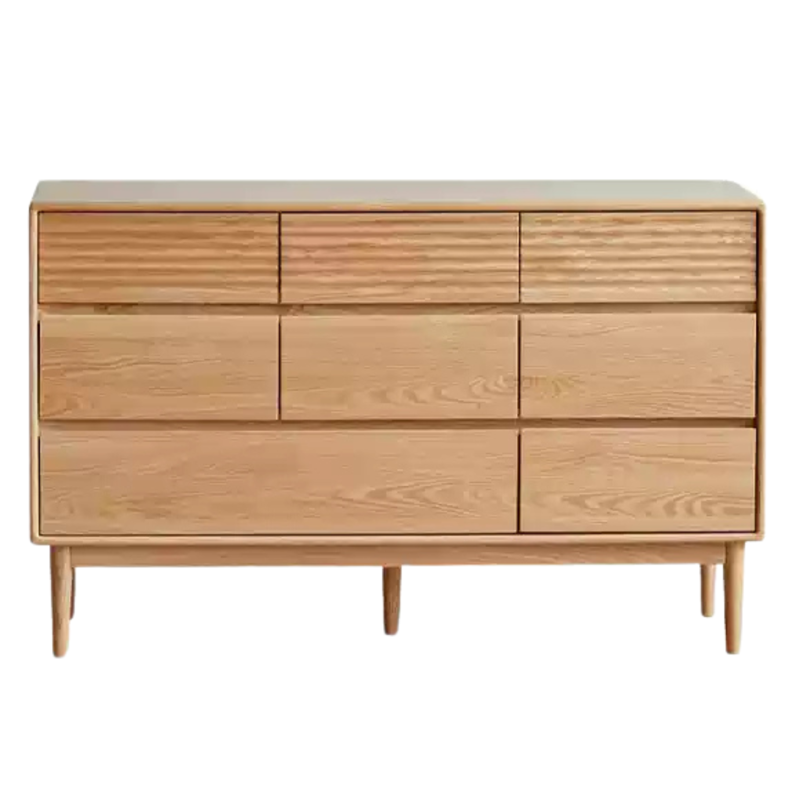 Oak solid wood large capacity eight-drawer cabinet