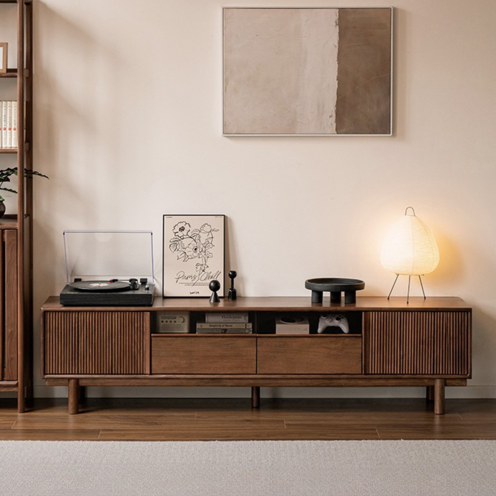 Black Walnut, Ash Solid Wood TV cabinet